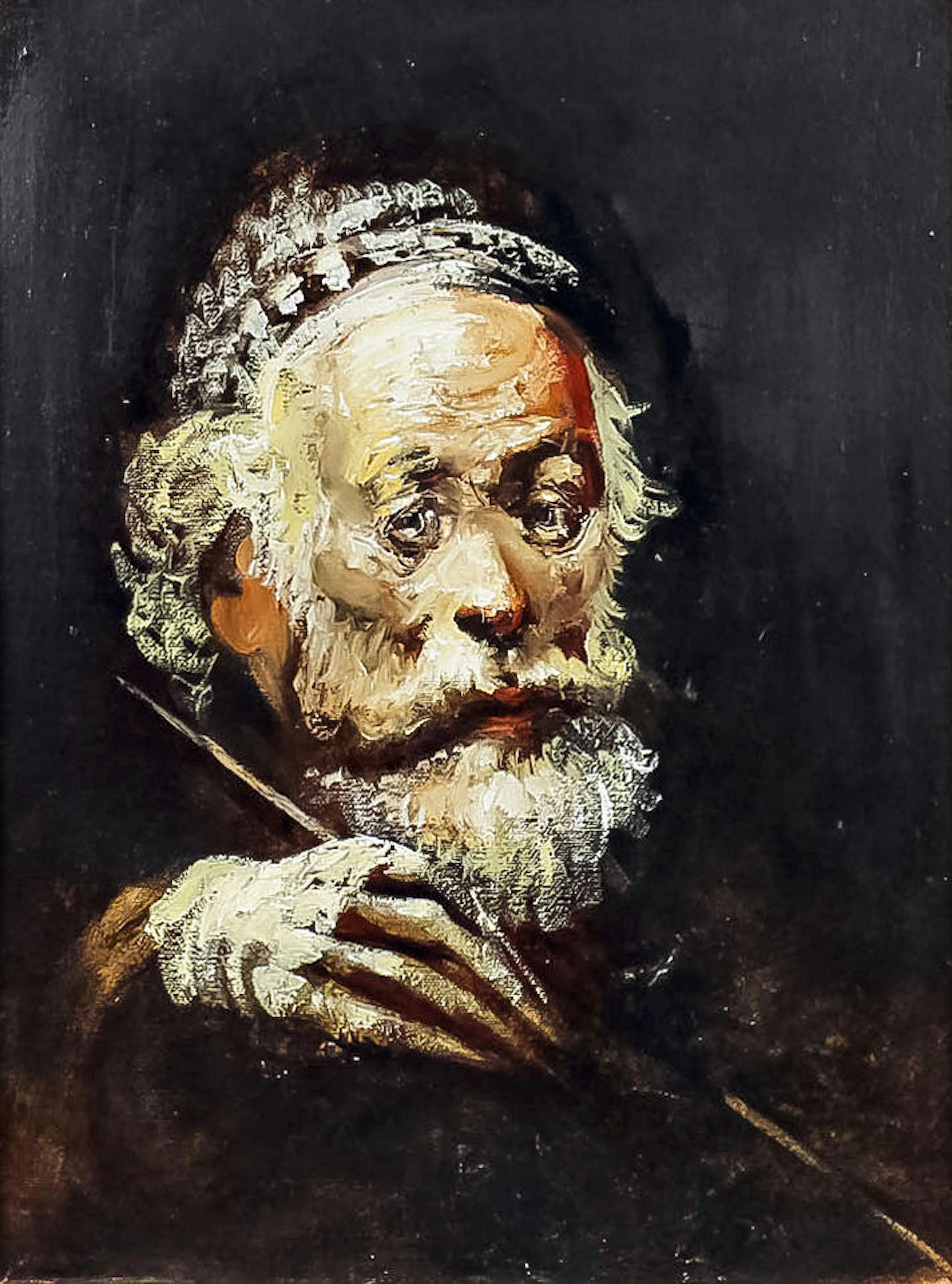 ***Tom Keating (1917-1984) - Oil painting - Self portrait of...