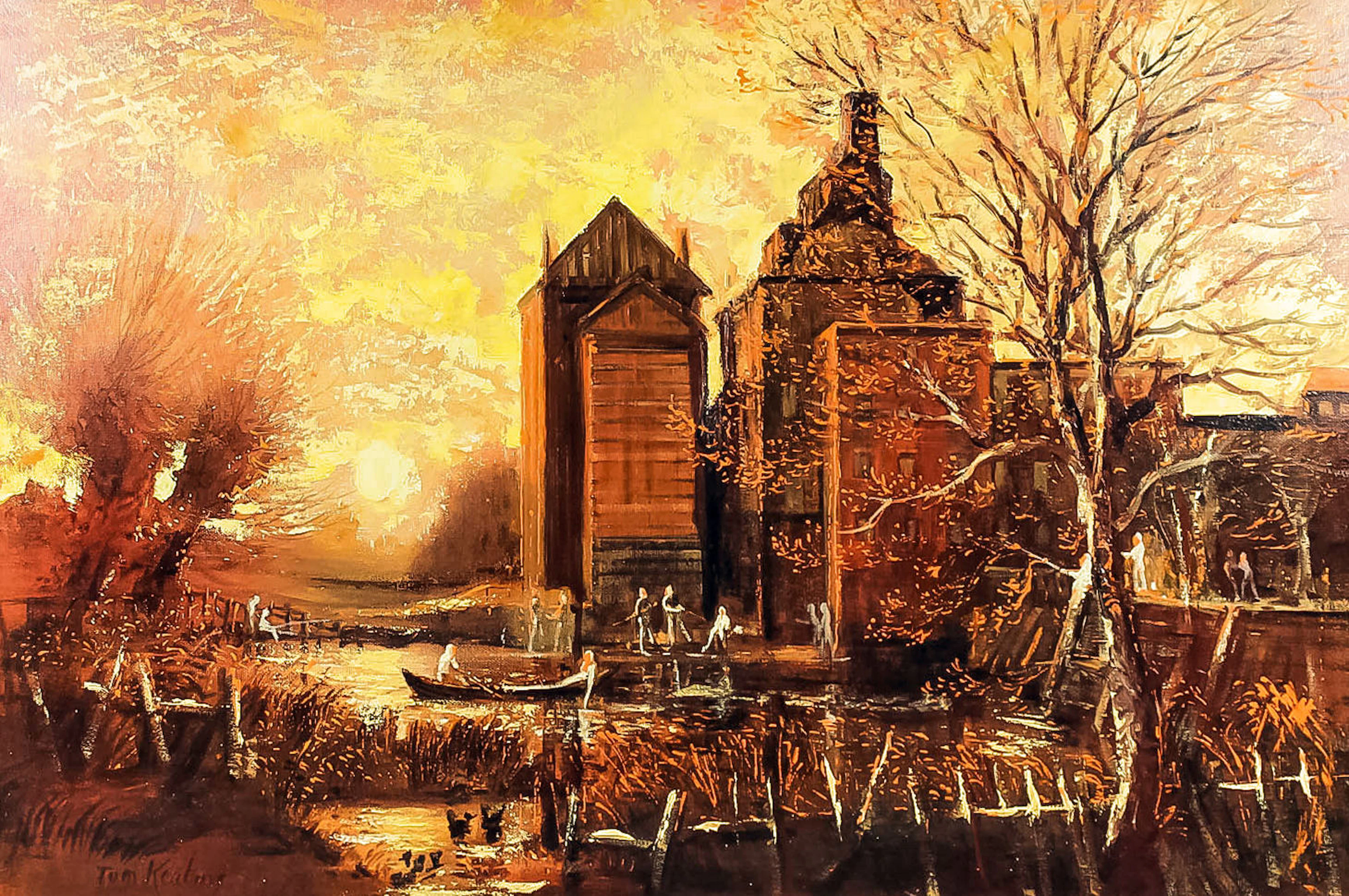 ***Tom Keating (1917-1984) - Acrylic - "Dedham Mill