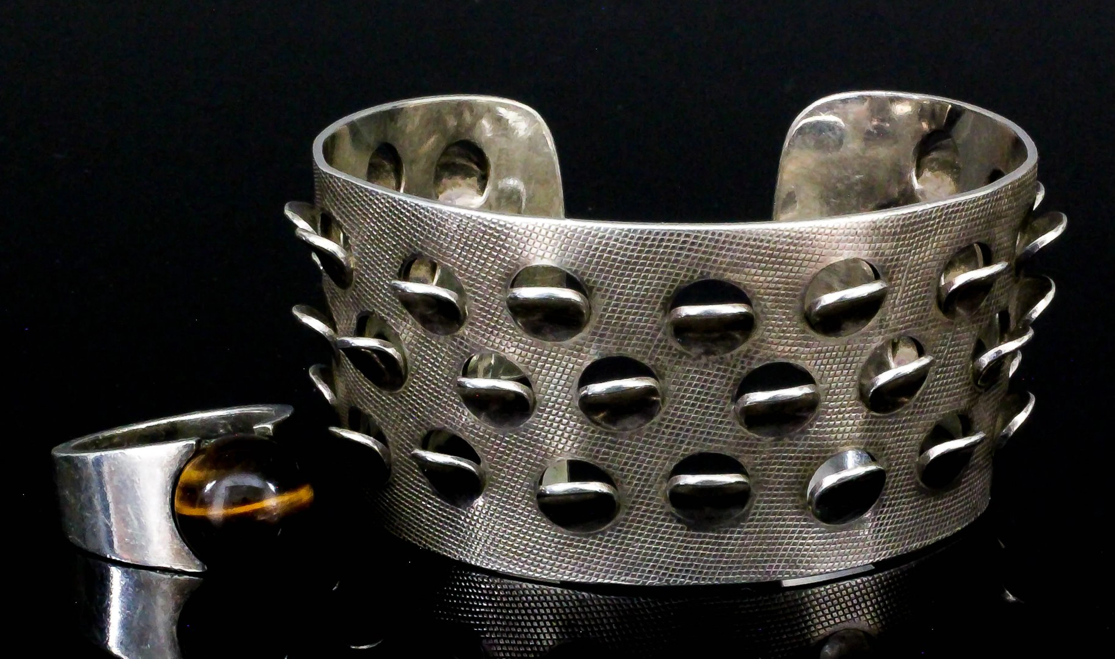 A Norwegian sterling silver "Med Punkter-With Dots" stiff...