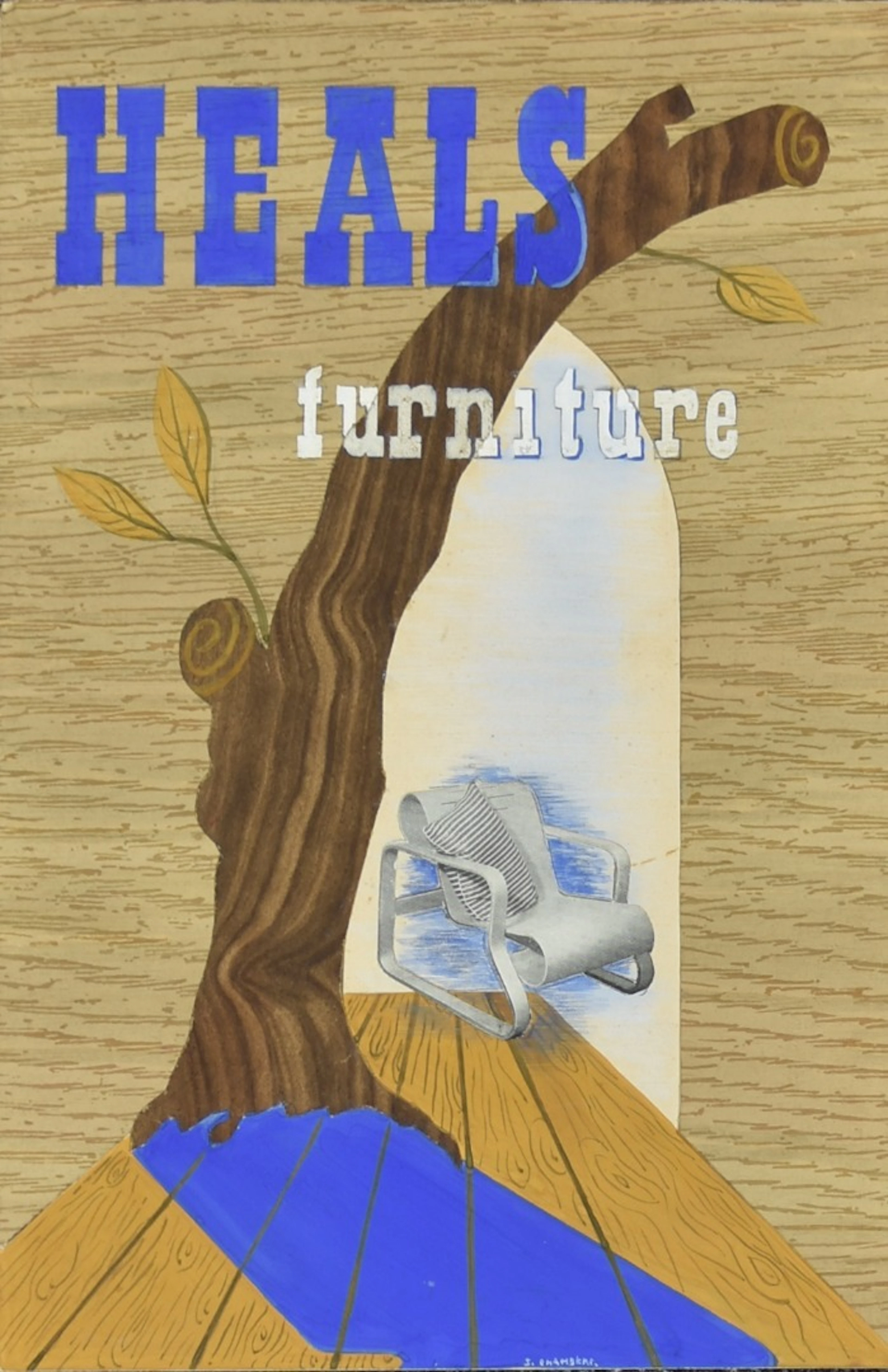 *** 20th Century English School - Gouache and mixed media...