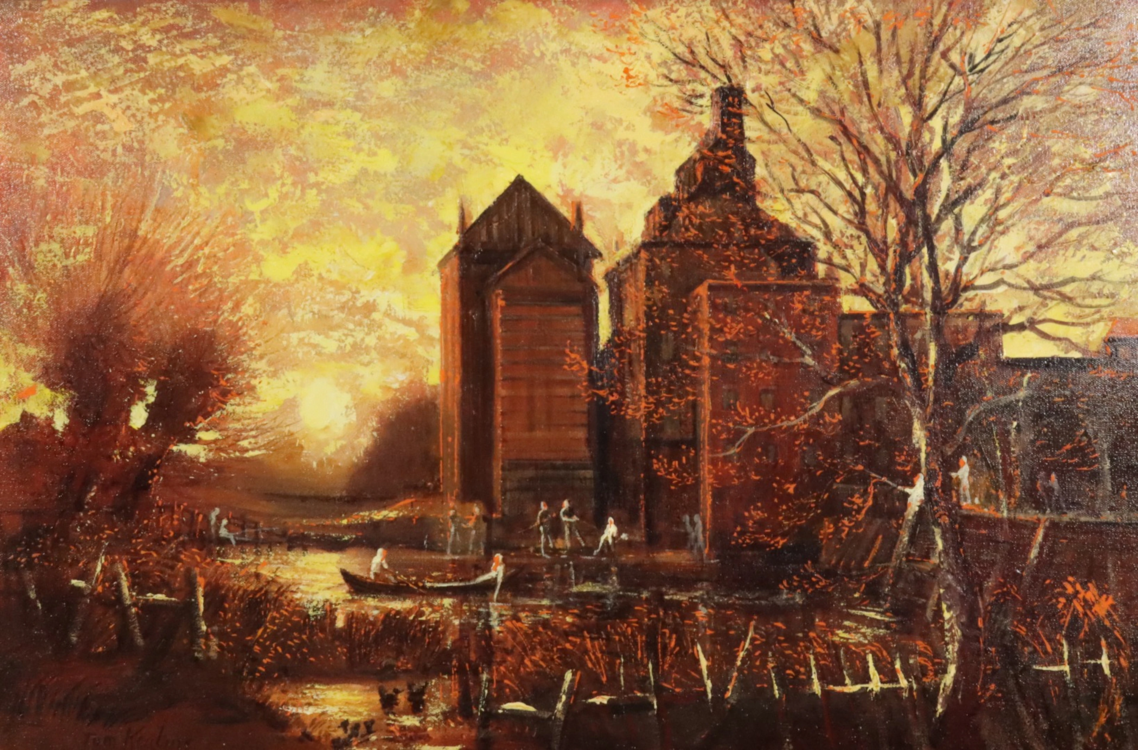 ***Tom Keating (1917-1984) - Oil painting - "Dedham Mill