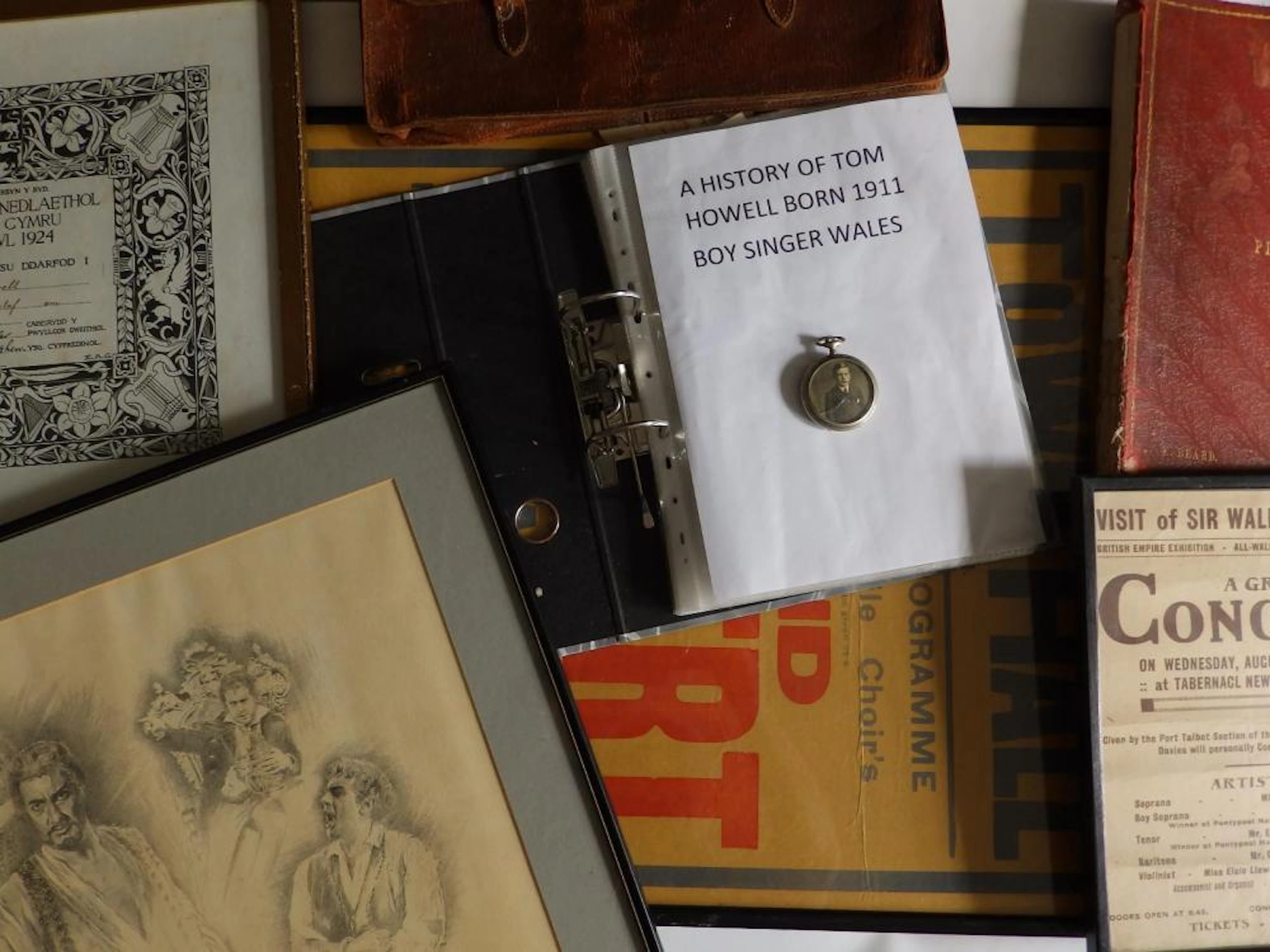 An archive relating to the life history of the Welsh boy soprano, Tom Howel