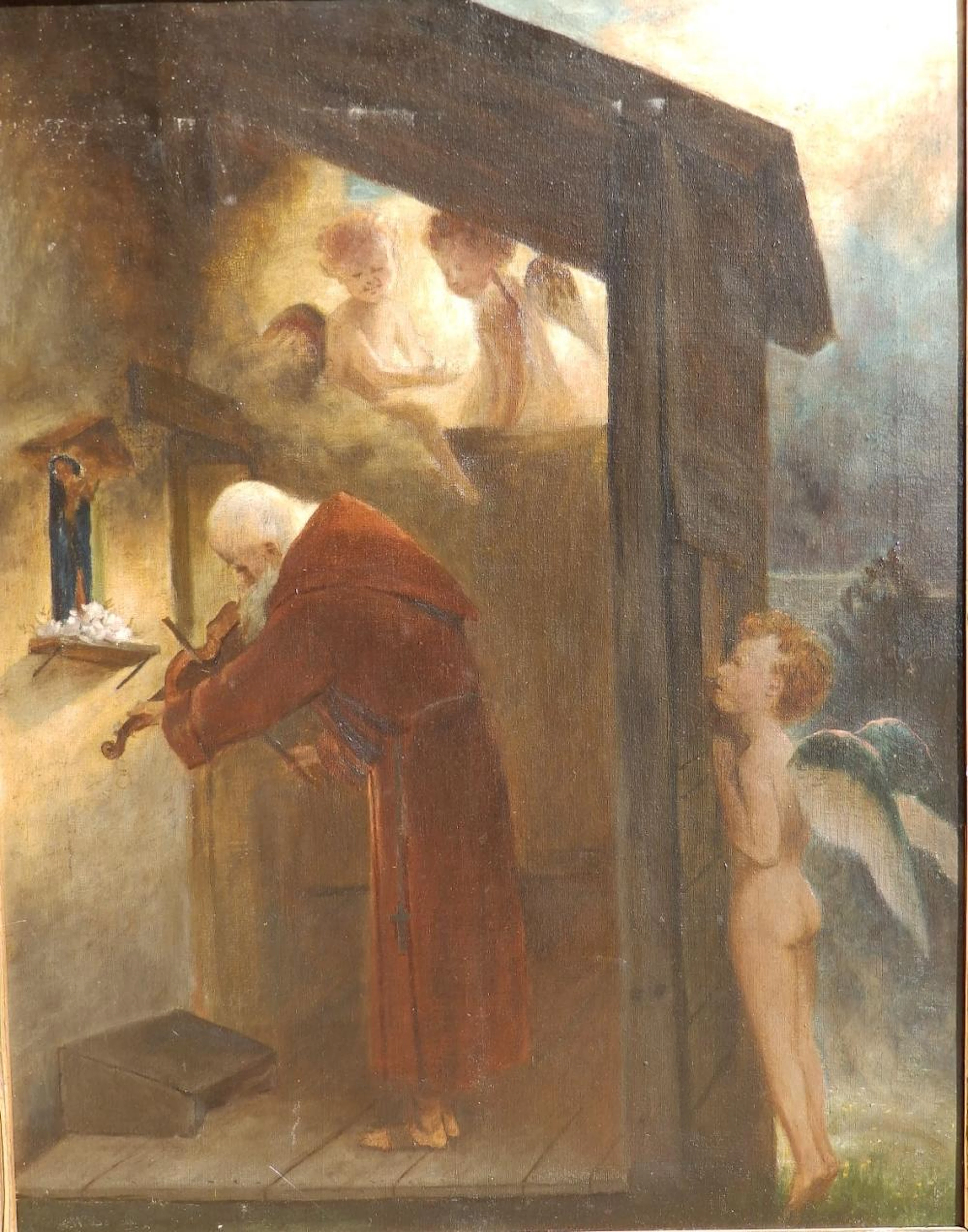 Bruno Wiss?.(?) - oil on canvas - Nocturnal study of a...