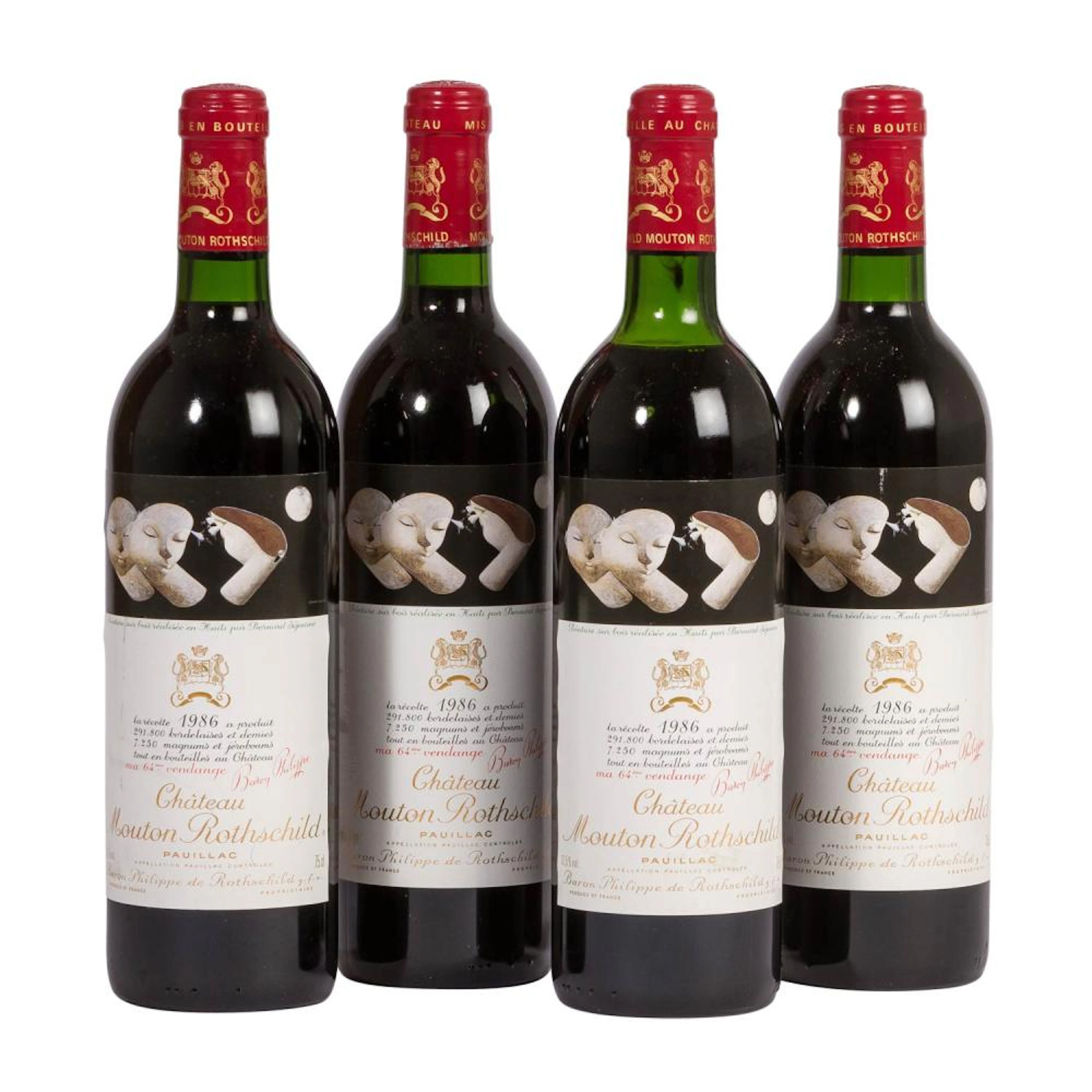 CHÂTEAU MOUTON ROTHSCHILD 4 bottles PAUILLAC 1986