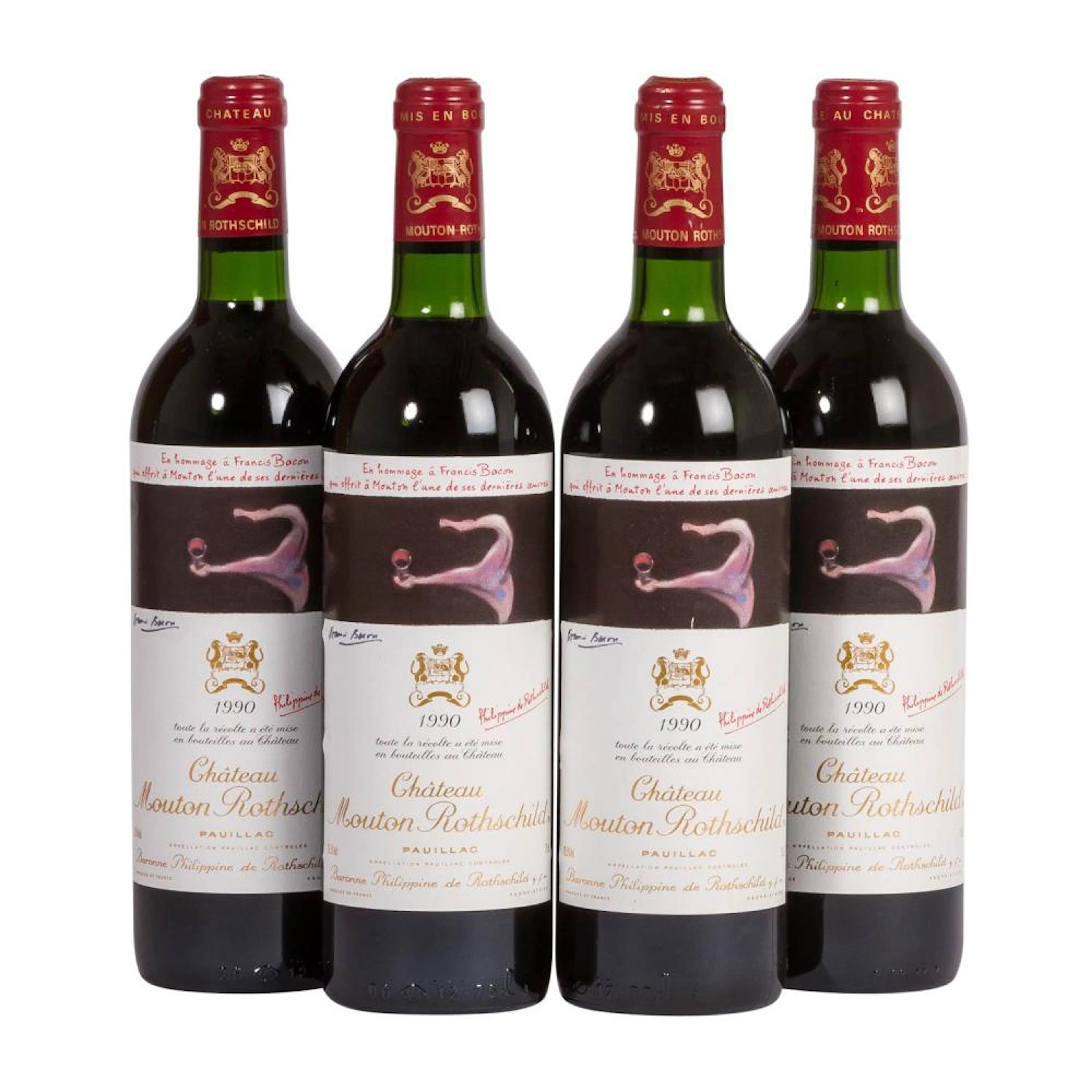 CHÂTEAU MOUTON ROTHSCHILD 4 bottles PAUILLAC 1990