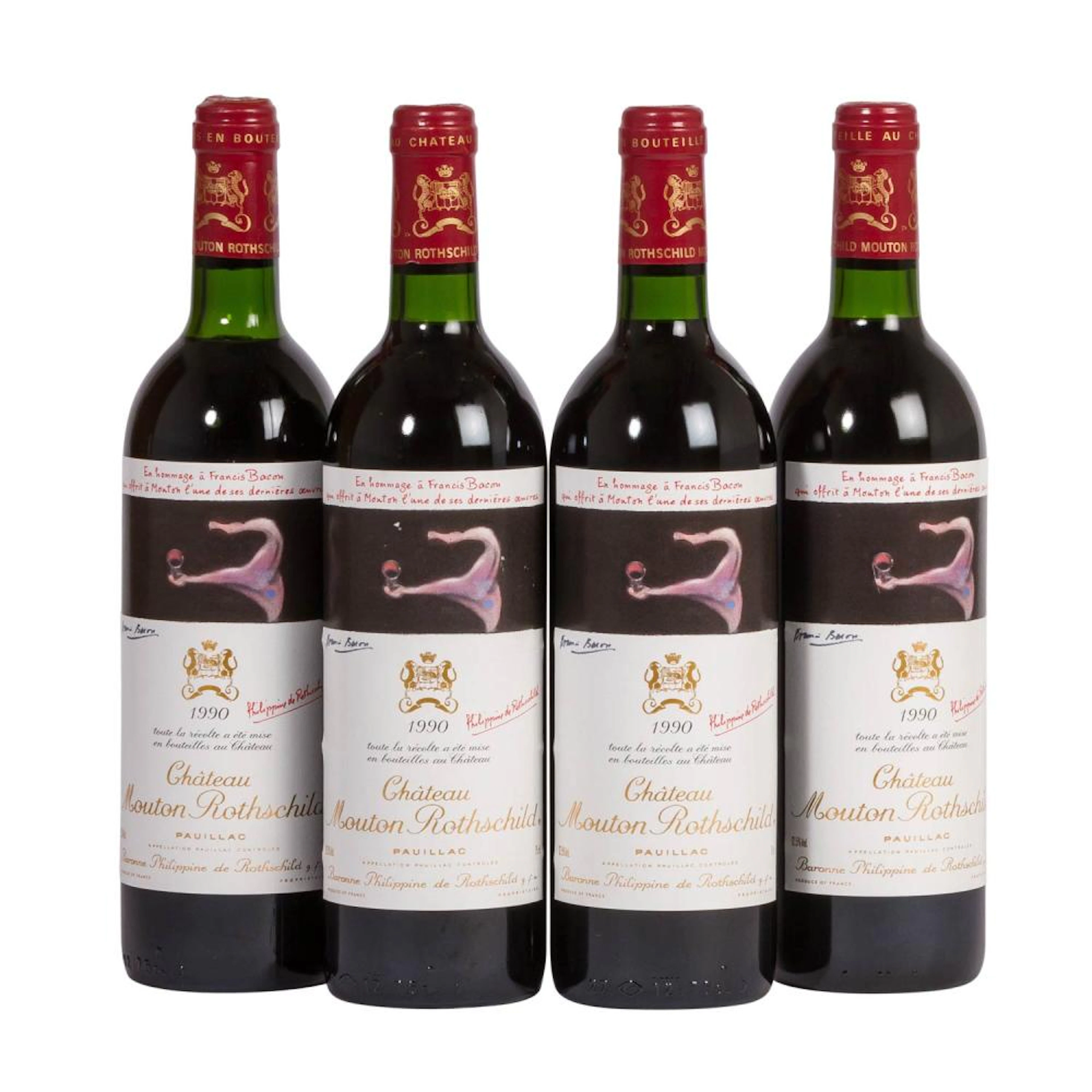 CHÂTEAU MOUTON ROTHSCHILD 4 bottles PAUILLAC 1990