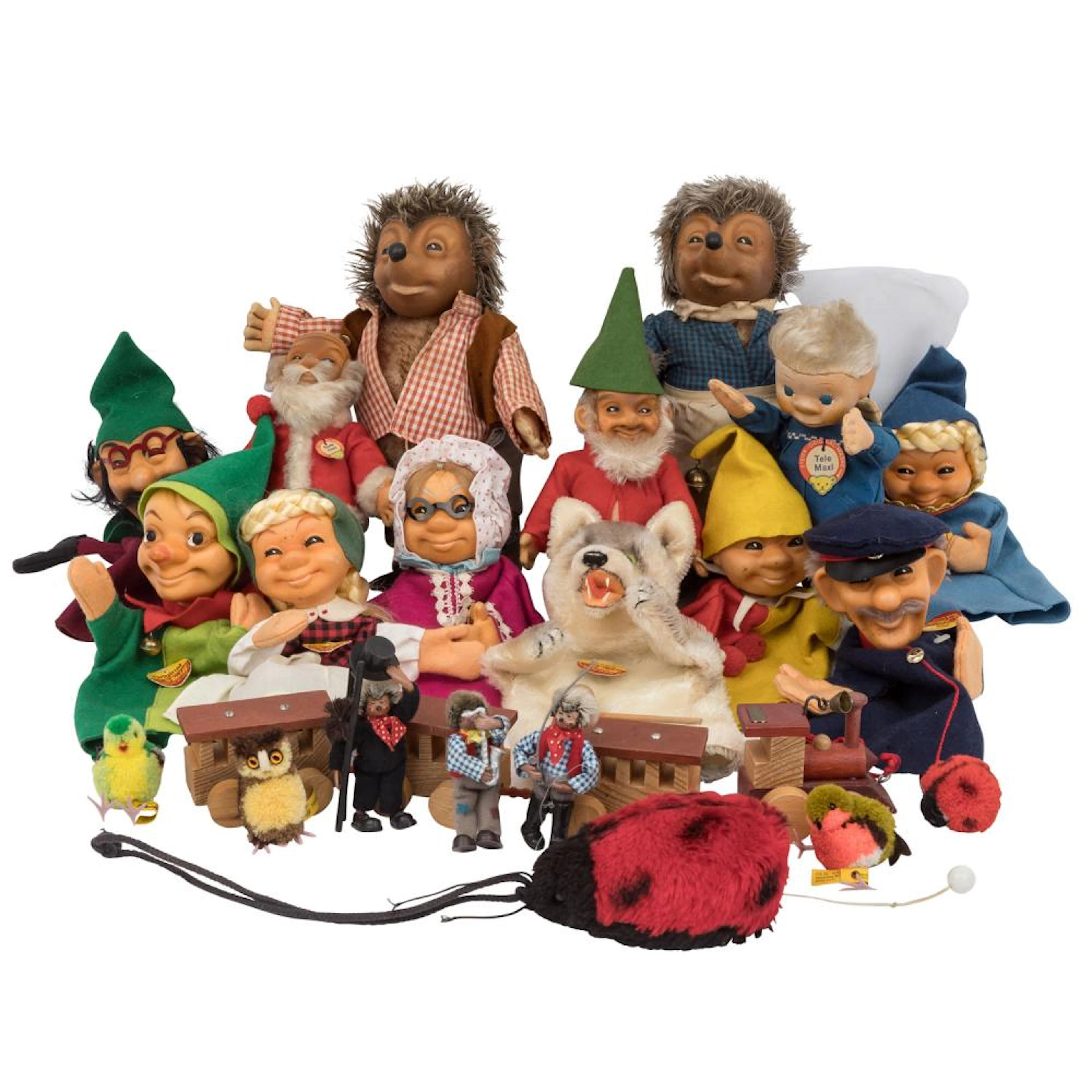 STEIFF 22-piece collection of hand puppets