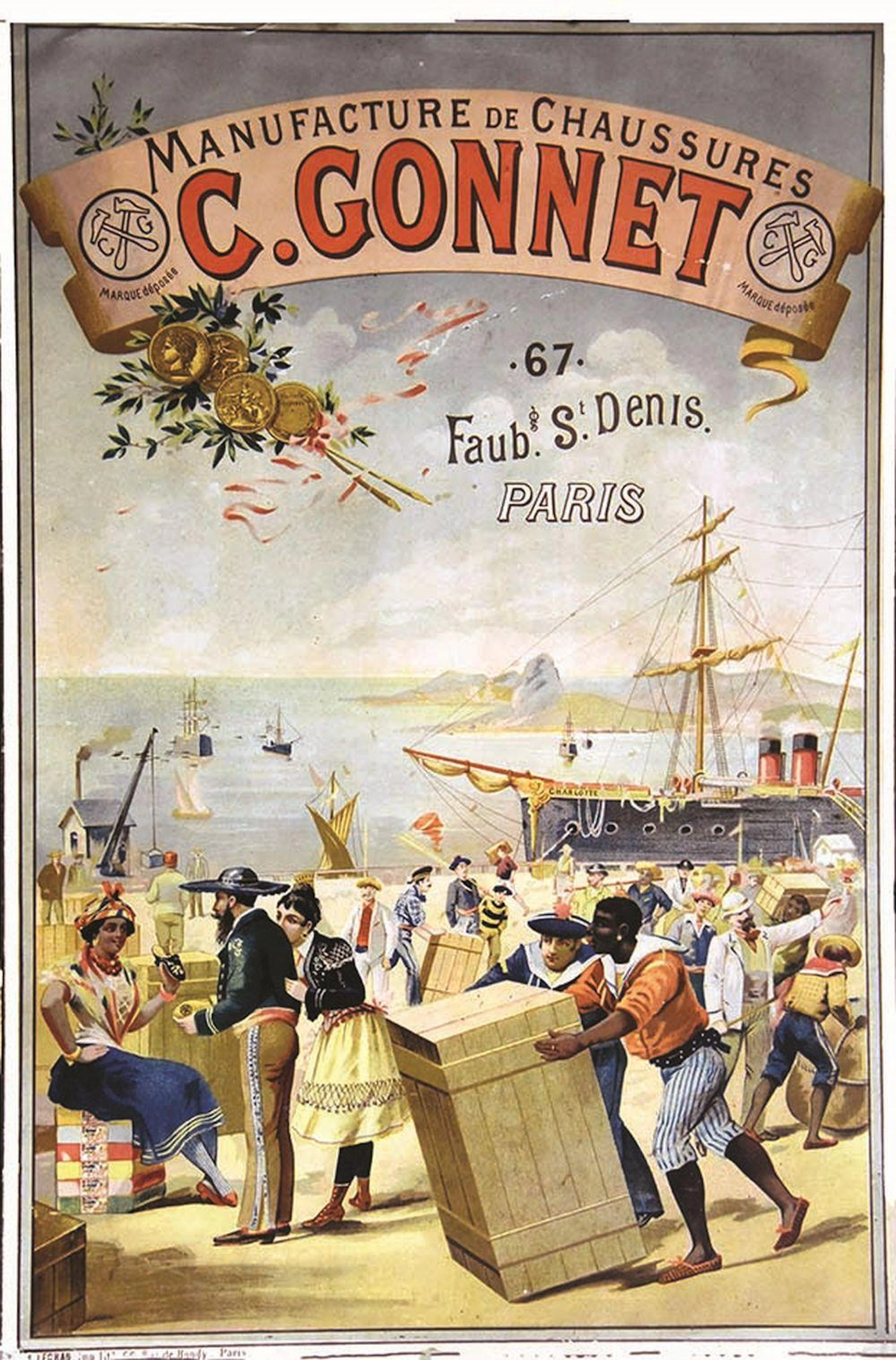 C. Gonnet Manufacture de Chaussures à Paris vers 1890