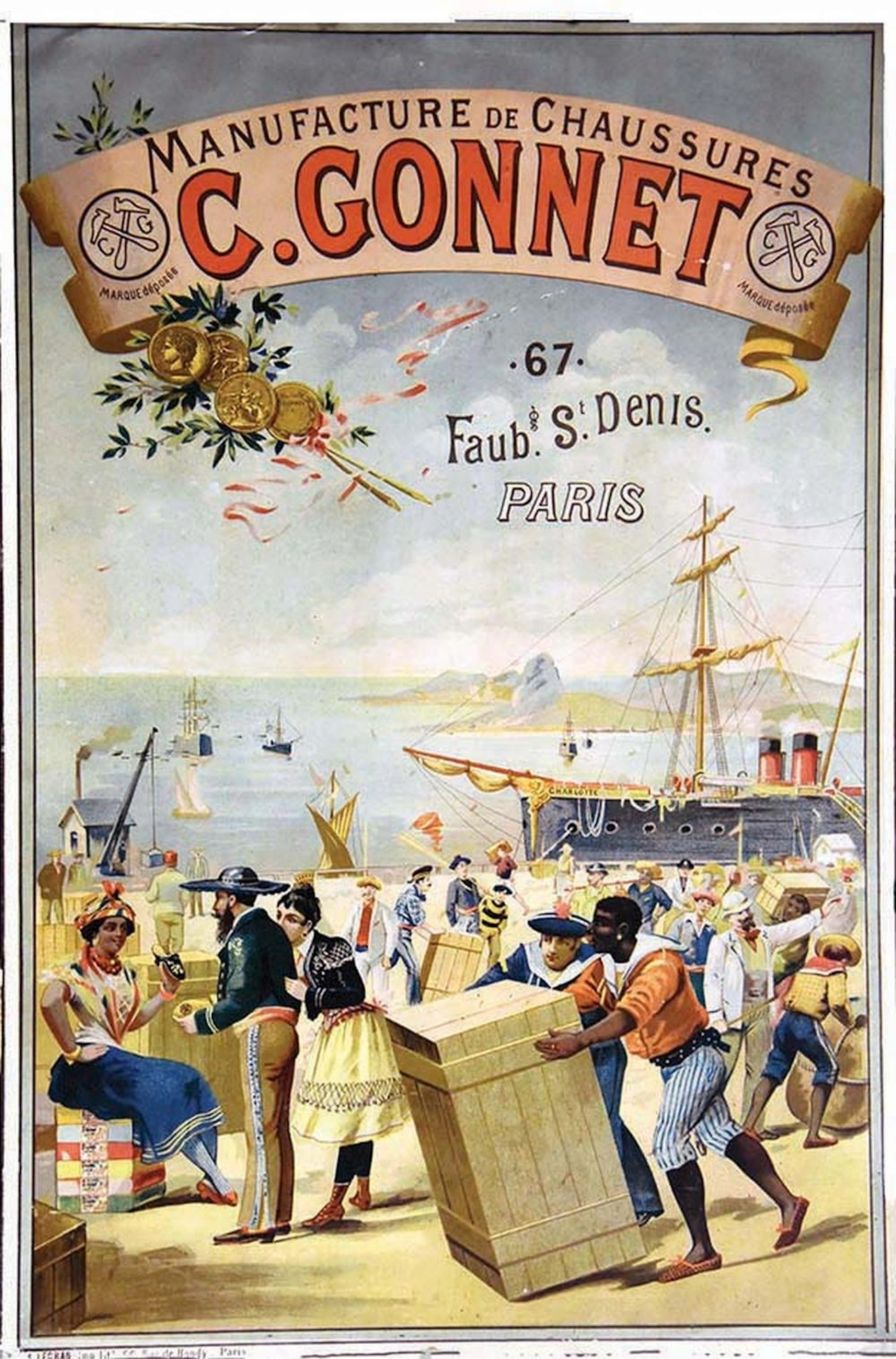 C. Gonnet Manufacture de Chaussures à Paris vers 1890