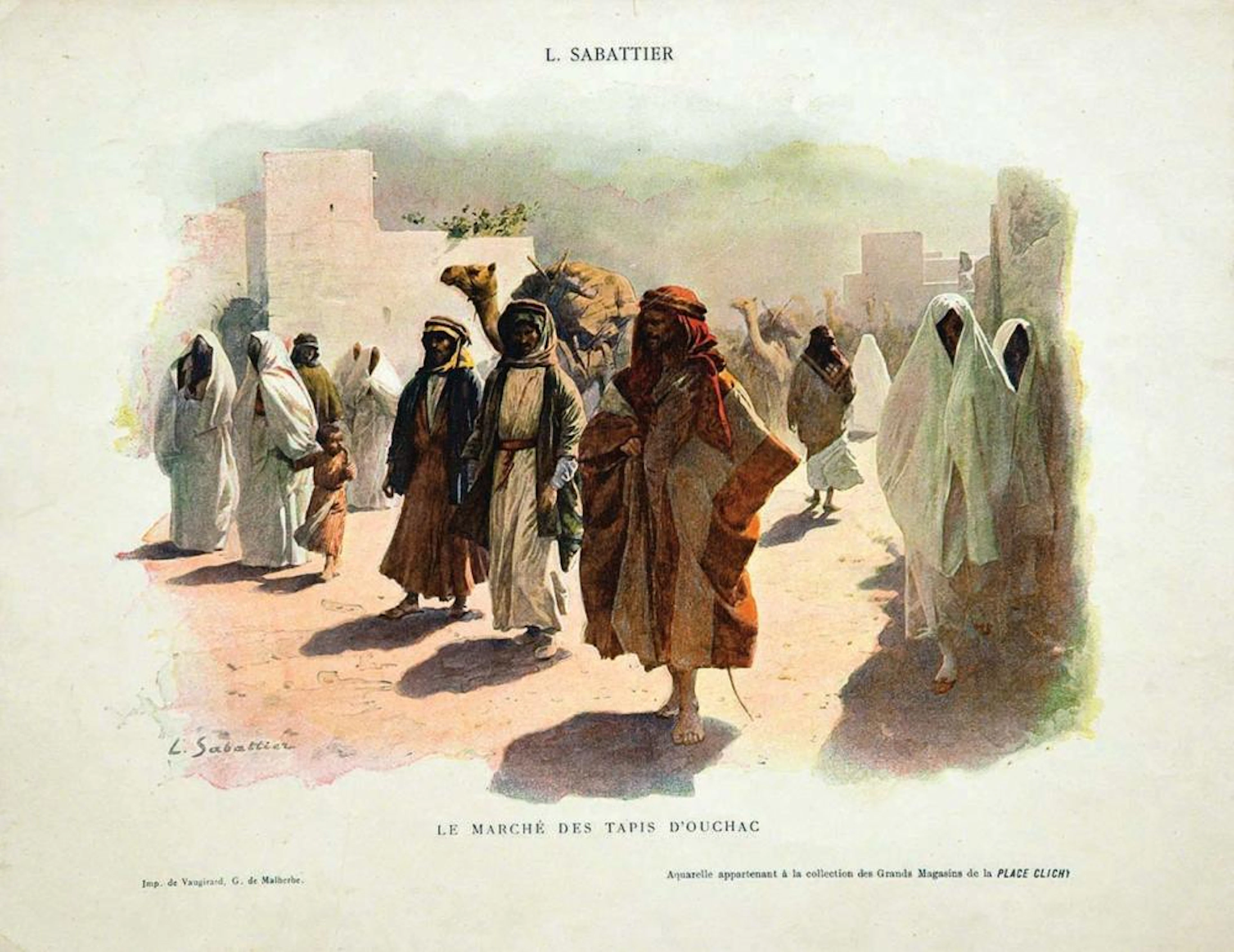 Le Marché des Tapis d'Ouchac vers 1900