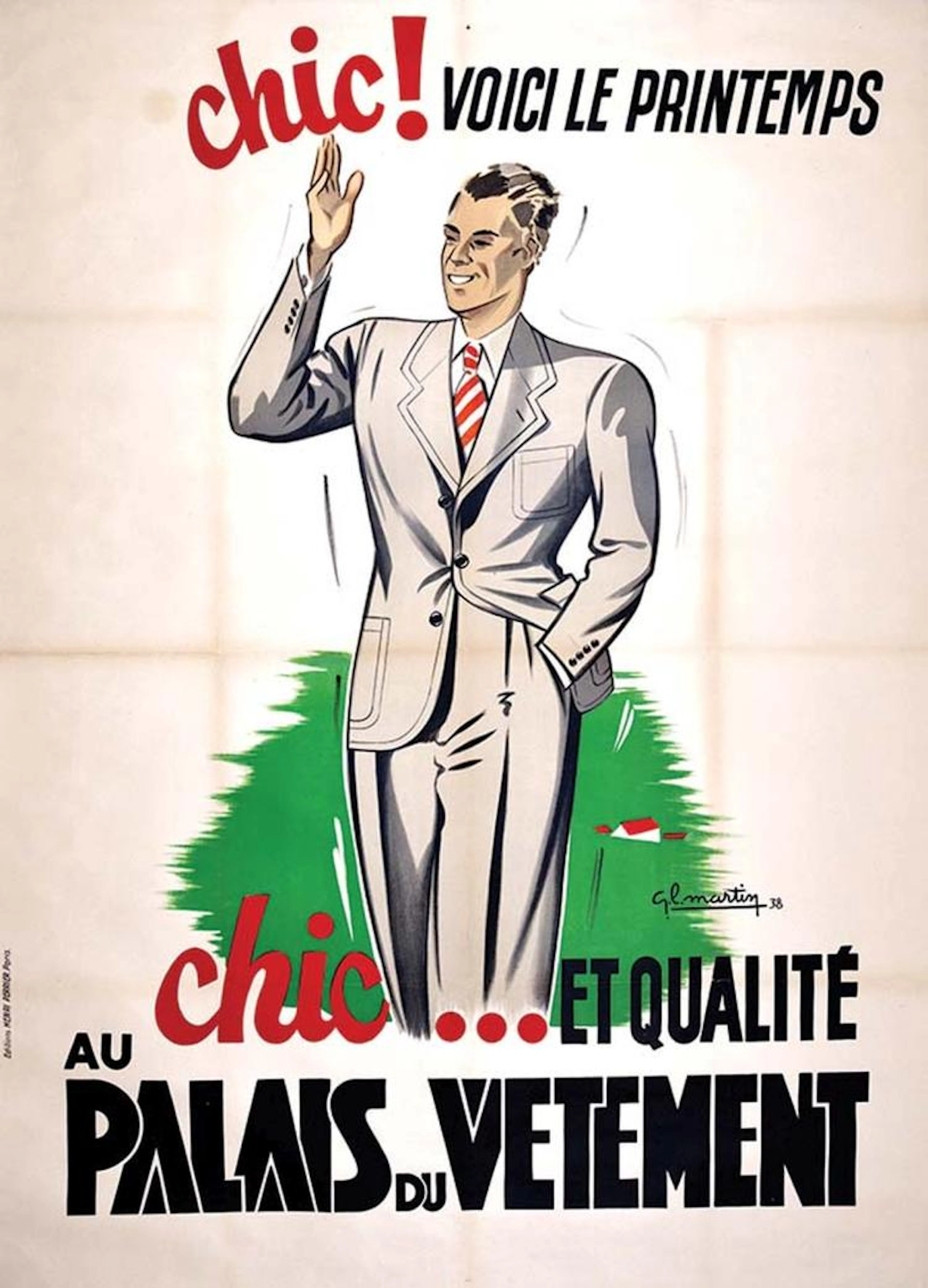 MARTIN G.L. - Au Palais du Vêtement Chic voici le printemps 1938