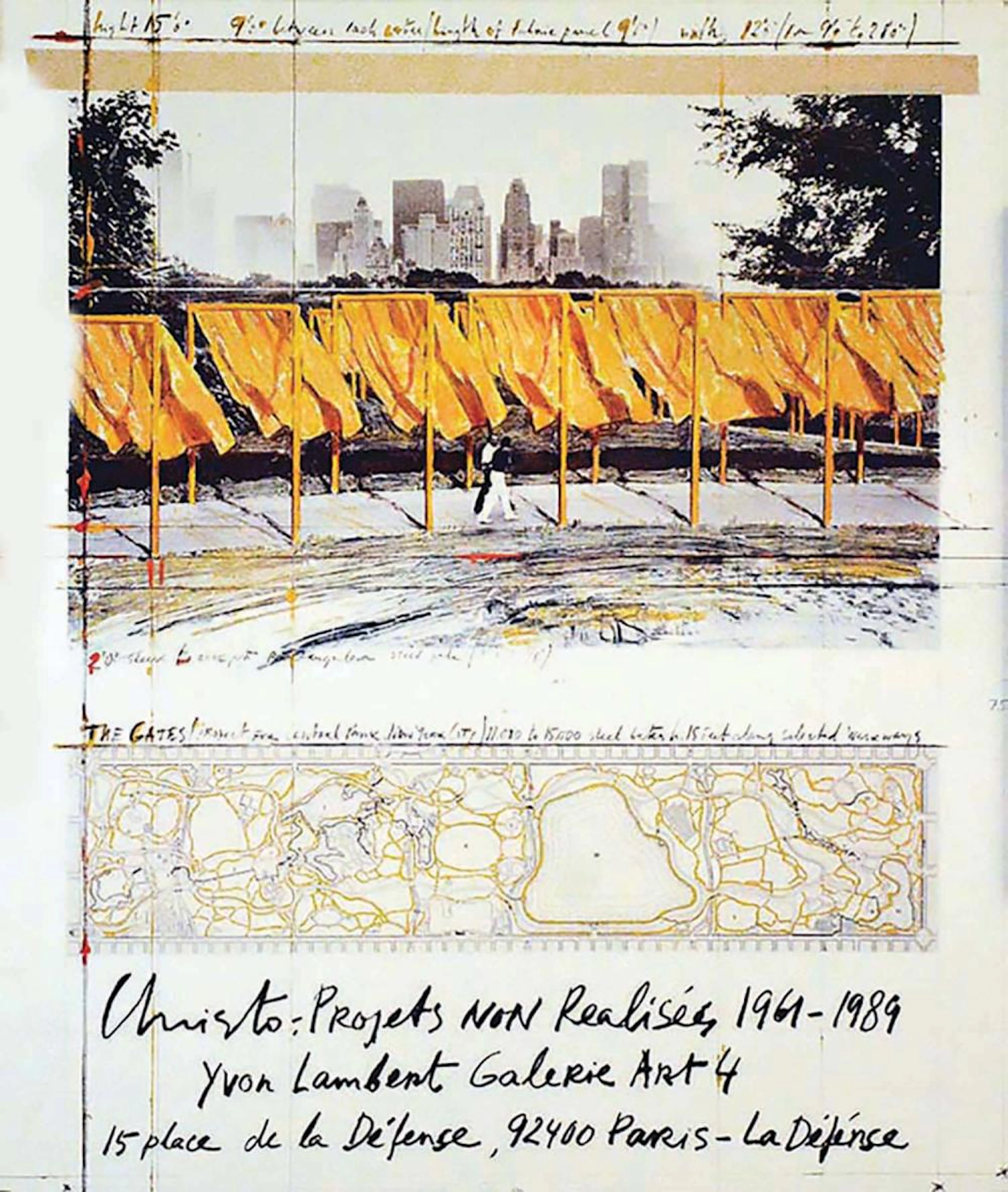 The Gates Project for Central Park - Christo Projets Non Réalisés 1961 - 1989