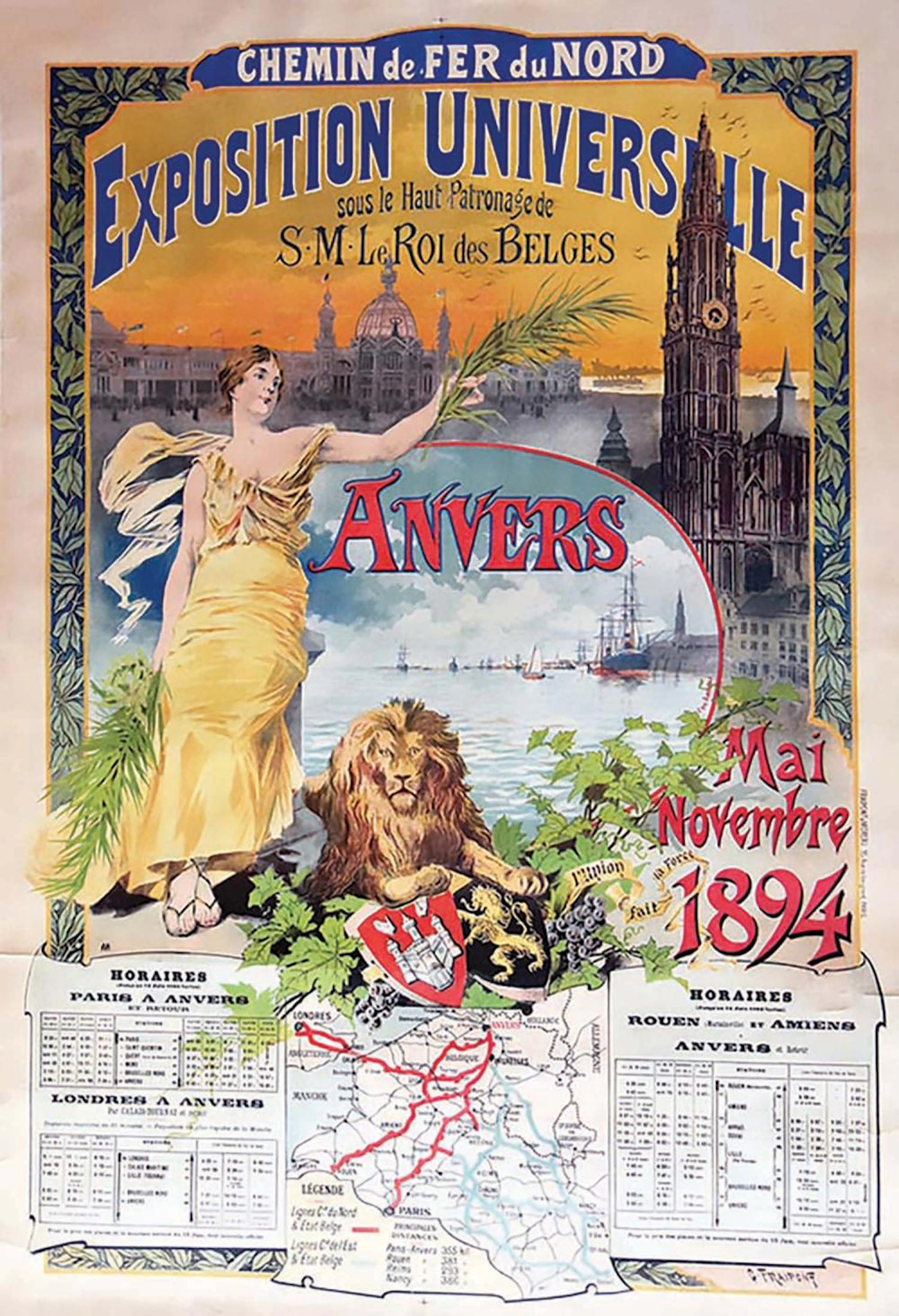 Exposition Coloniale Universelle Anvers Chemins de Fer du Nord