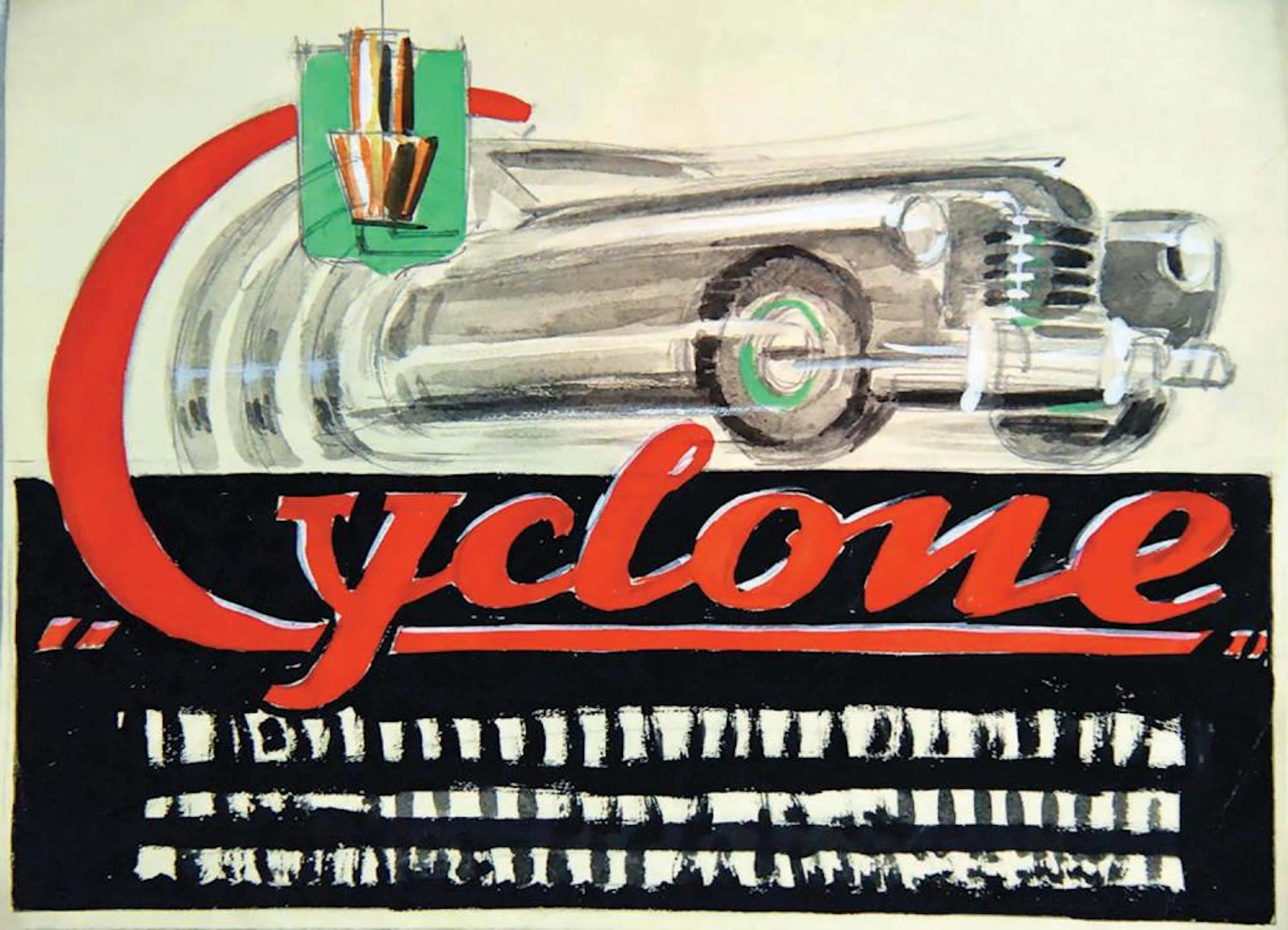 Cyclone gouache de Alexis Kow