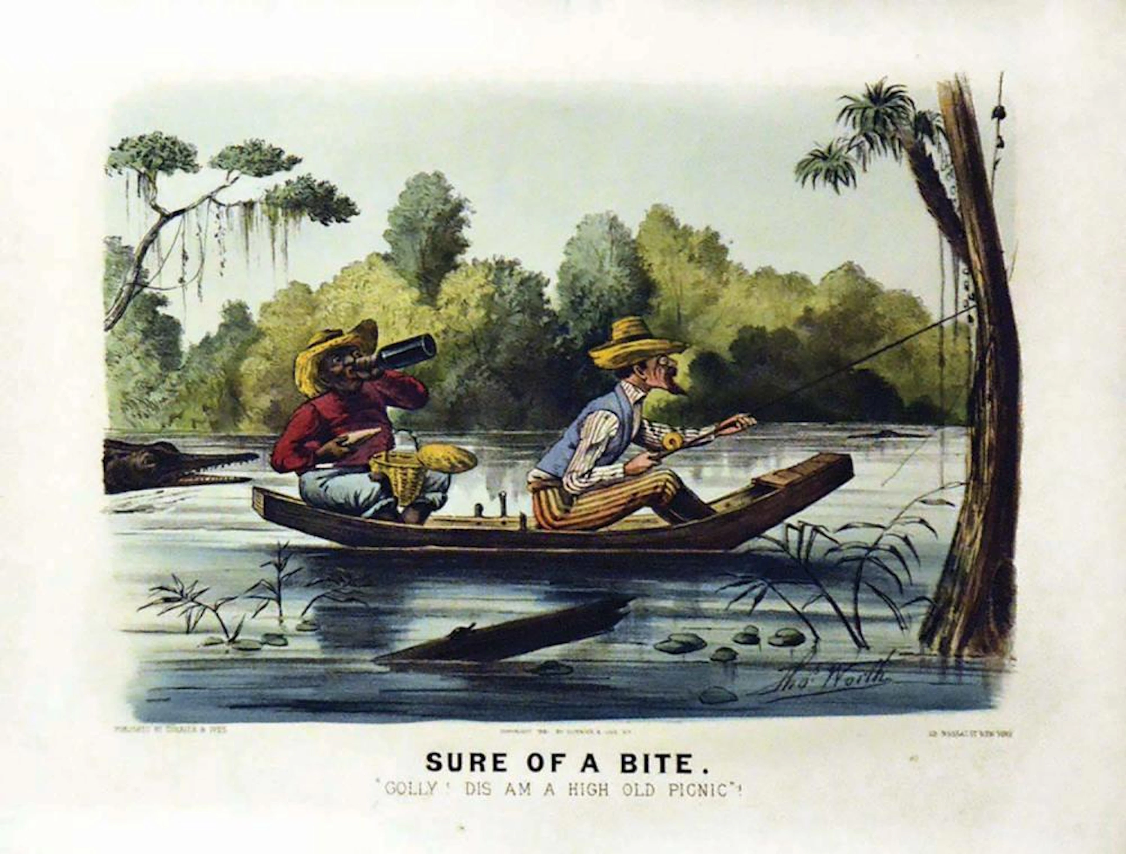Sure Of A Bite "Golly ! Dis Am a high old picnic ! "