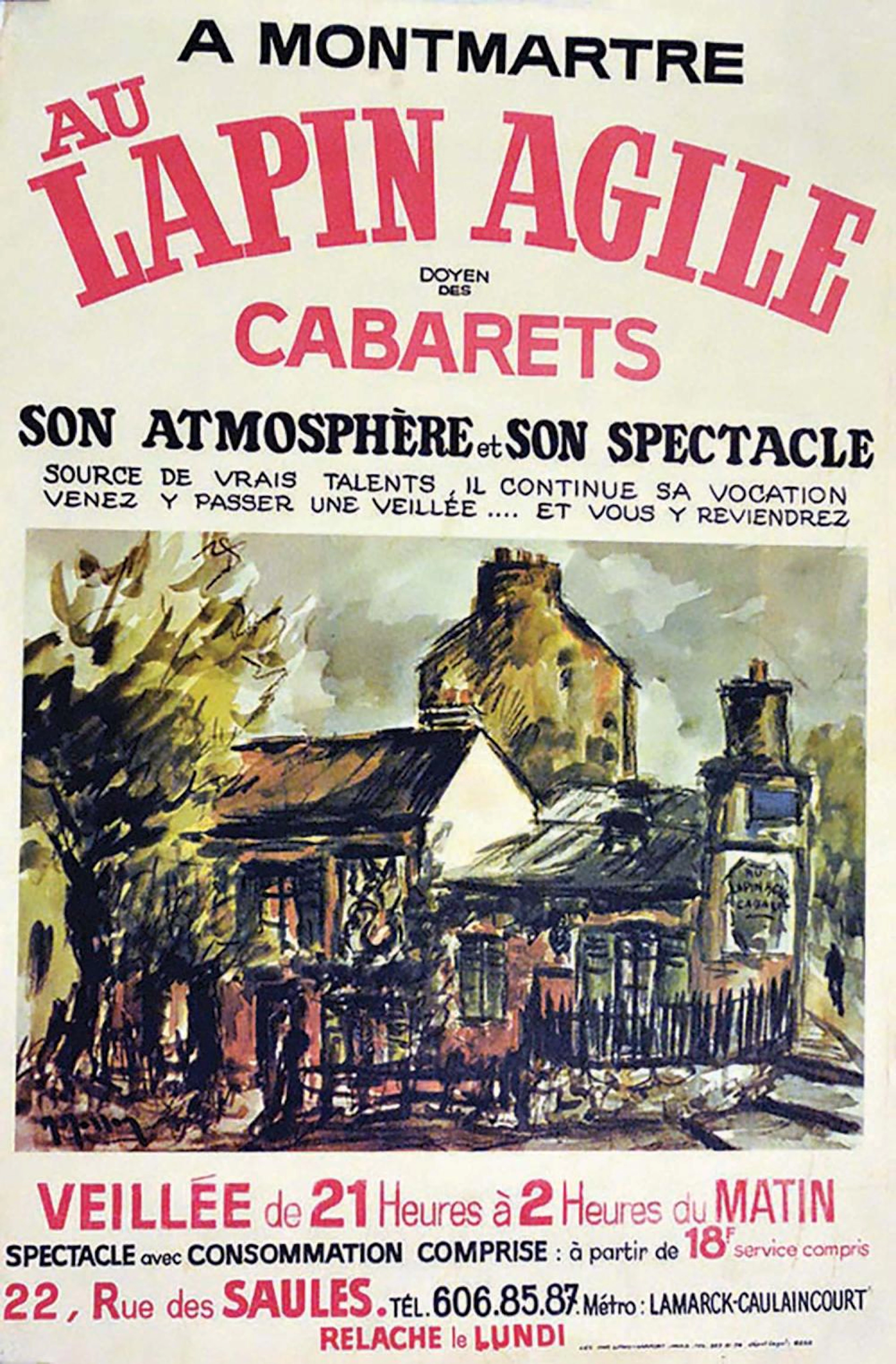Au Lapin Agile A Montmartre Doyen des Cabarets Son Atmosphère et Son Spectacle