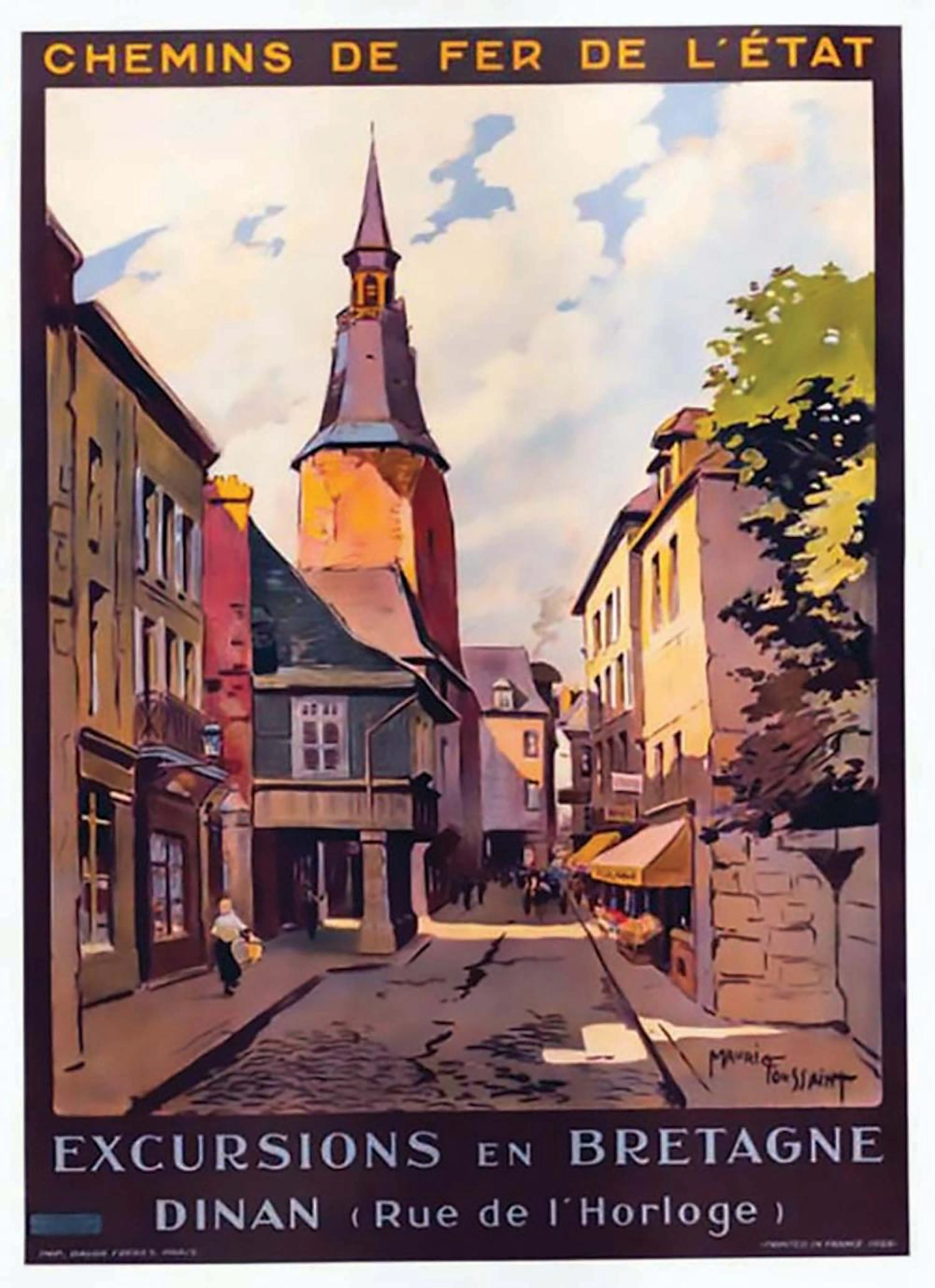 Dinan (Rue de l?Horloge) Excursions en Bretagne Chemins de Fer de l'Etat