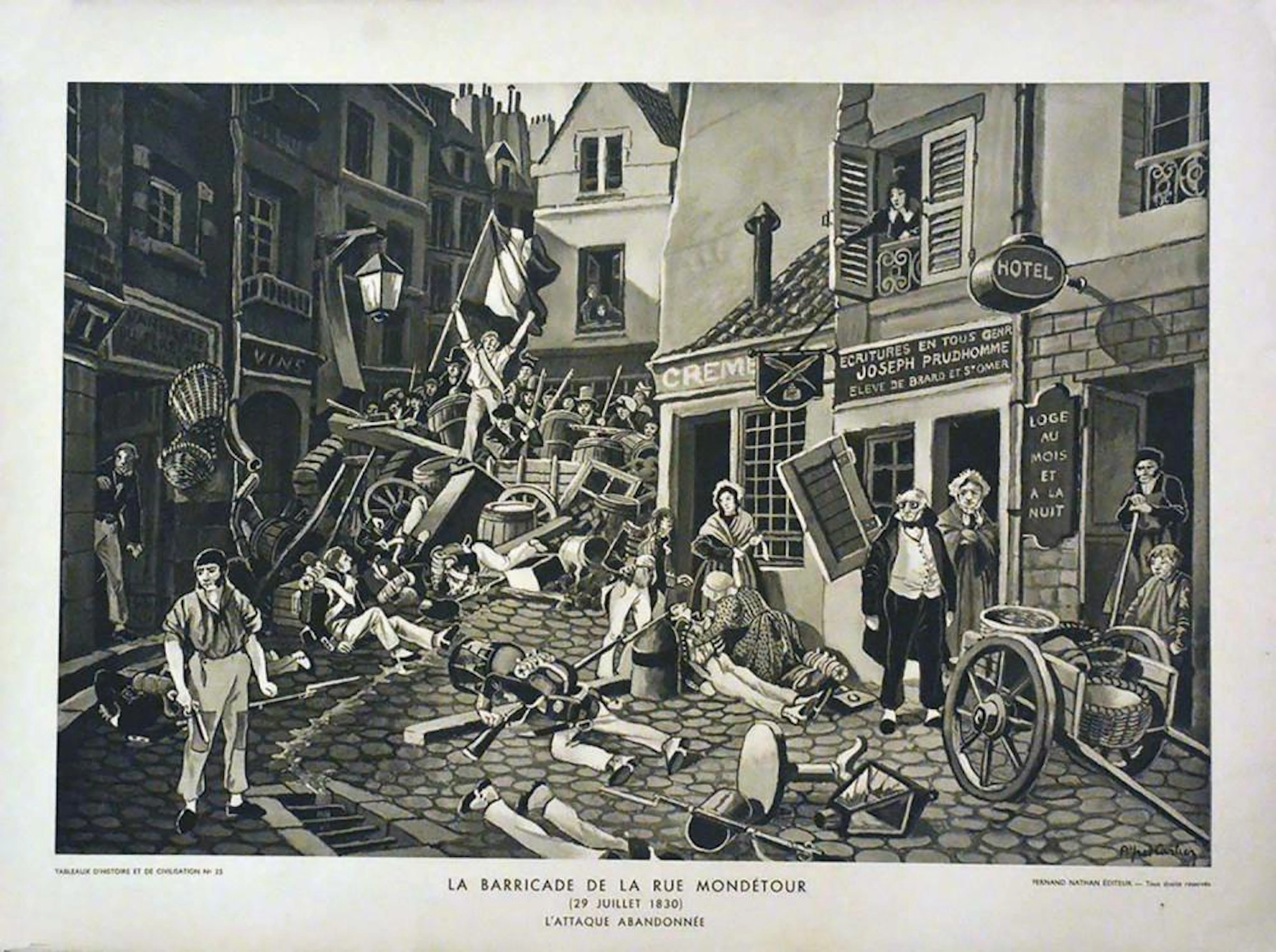 La Barricade De LA Rue Mondétour (29 Juillet 1830 ) L'Attaque Abandonnée