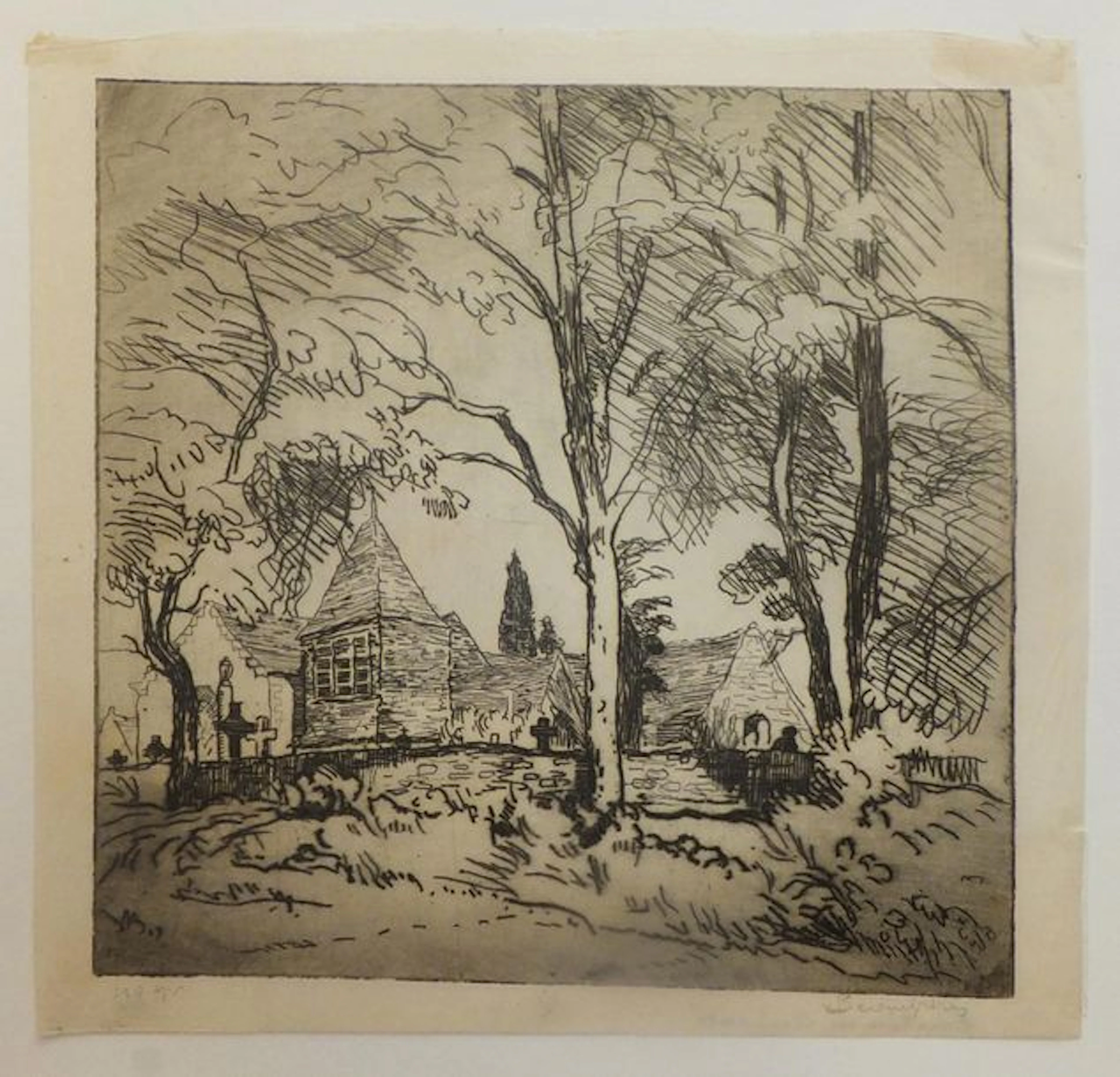 BEAUFRÈRE Adolphe (1876-1960). Le Cimetière... - Lot 49 - Eric Caudron