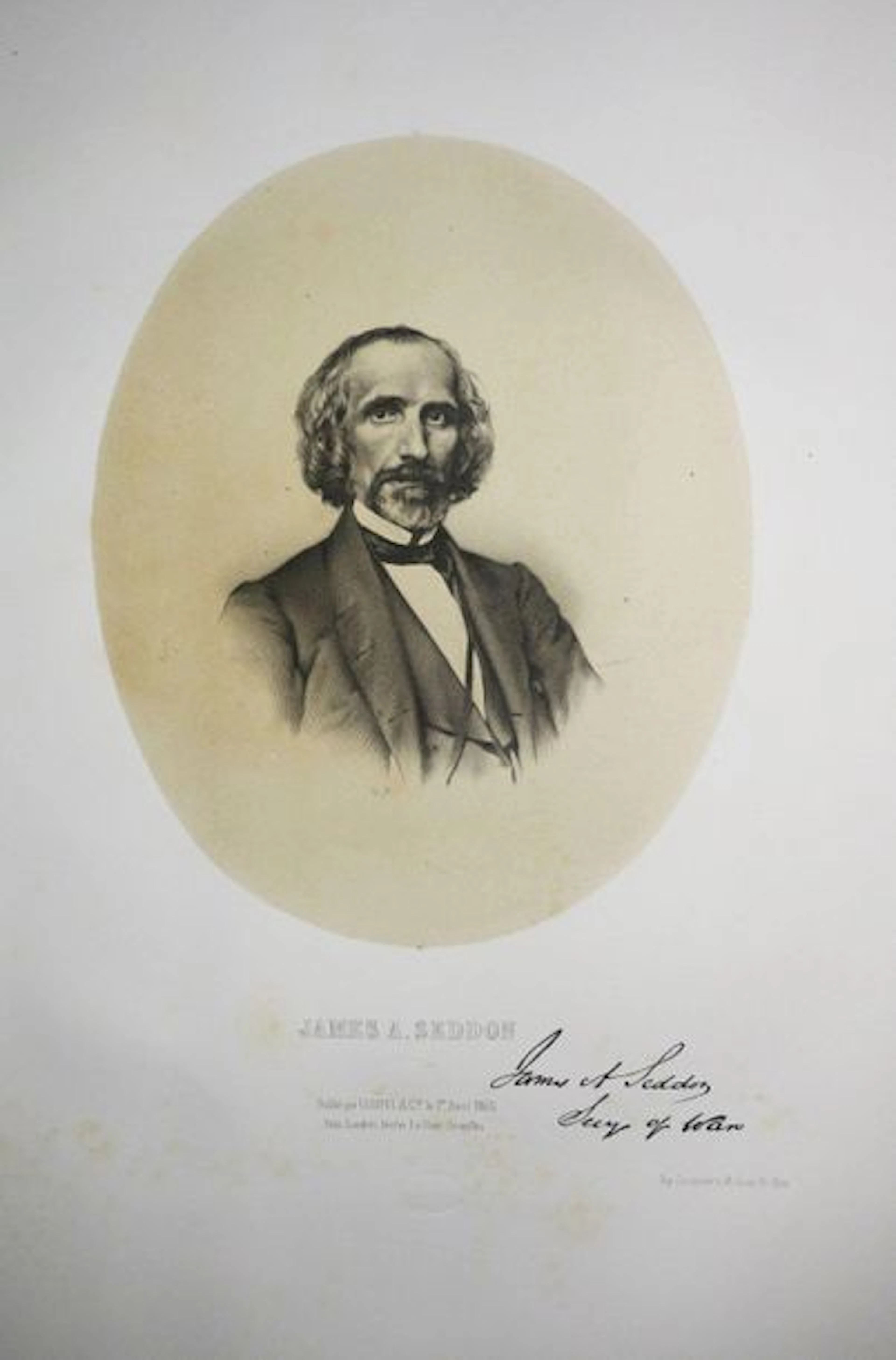 ETATS-UNIS - PORTRAIT de "James A. SEDDON".... - Lot 43 - Eric Caudron