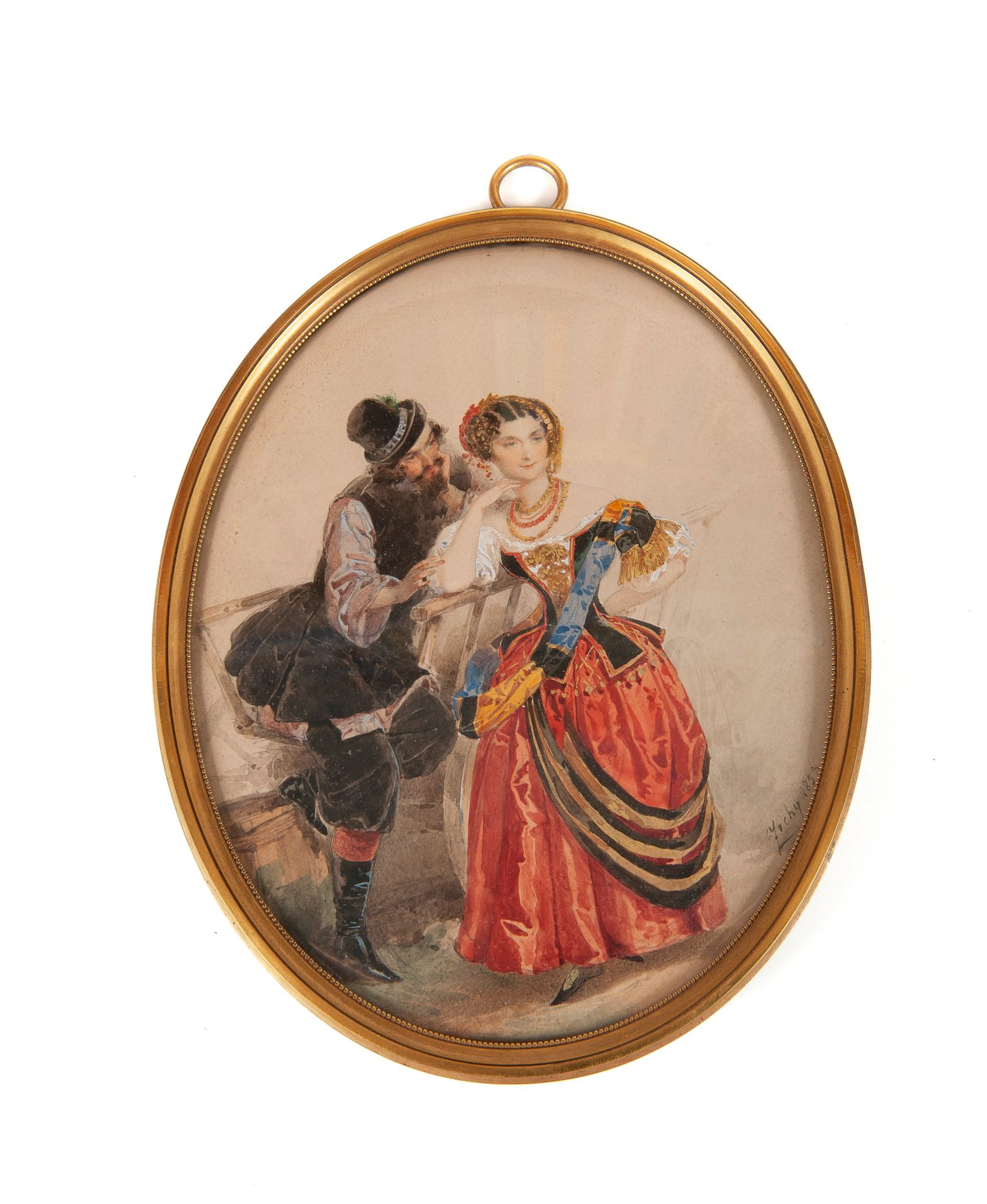 Mikhaïl Zichy. Galanterie campagnarde. 1853.... - Lot 249 - Eric Caudron