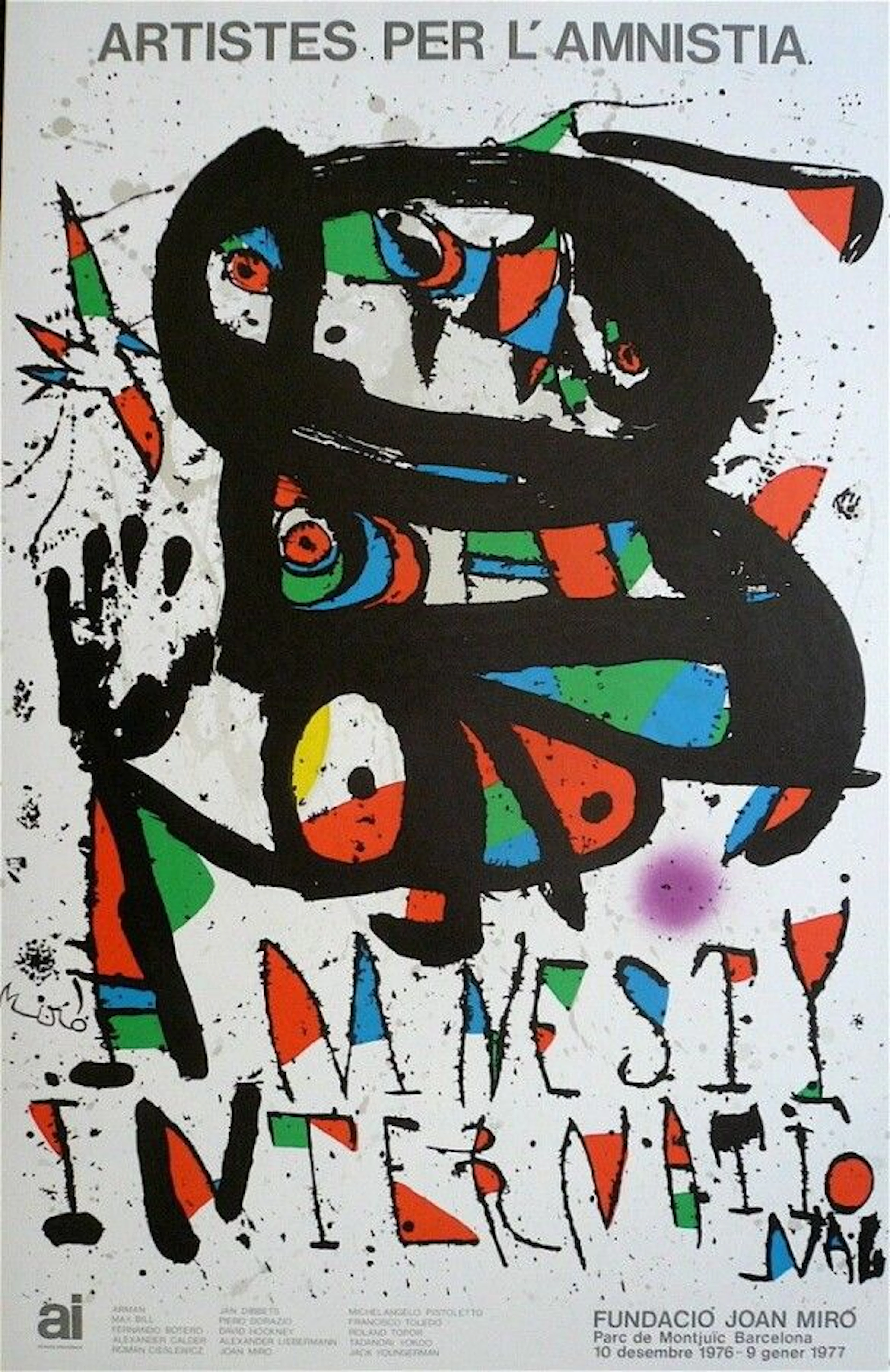 MIRO Joan Affiche en lithographie 1977 Signature... - Lot 311 - Eric Caudron