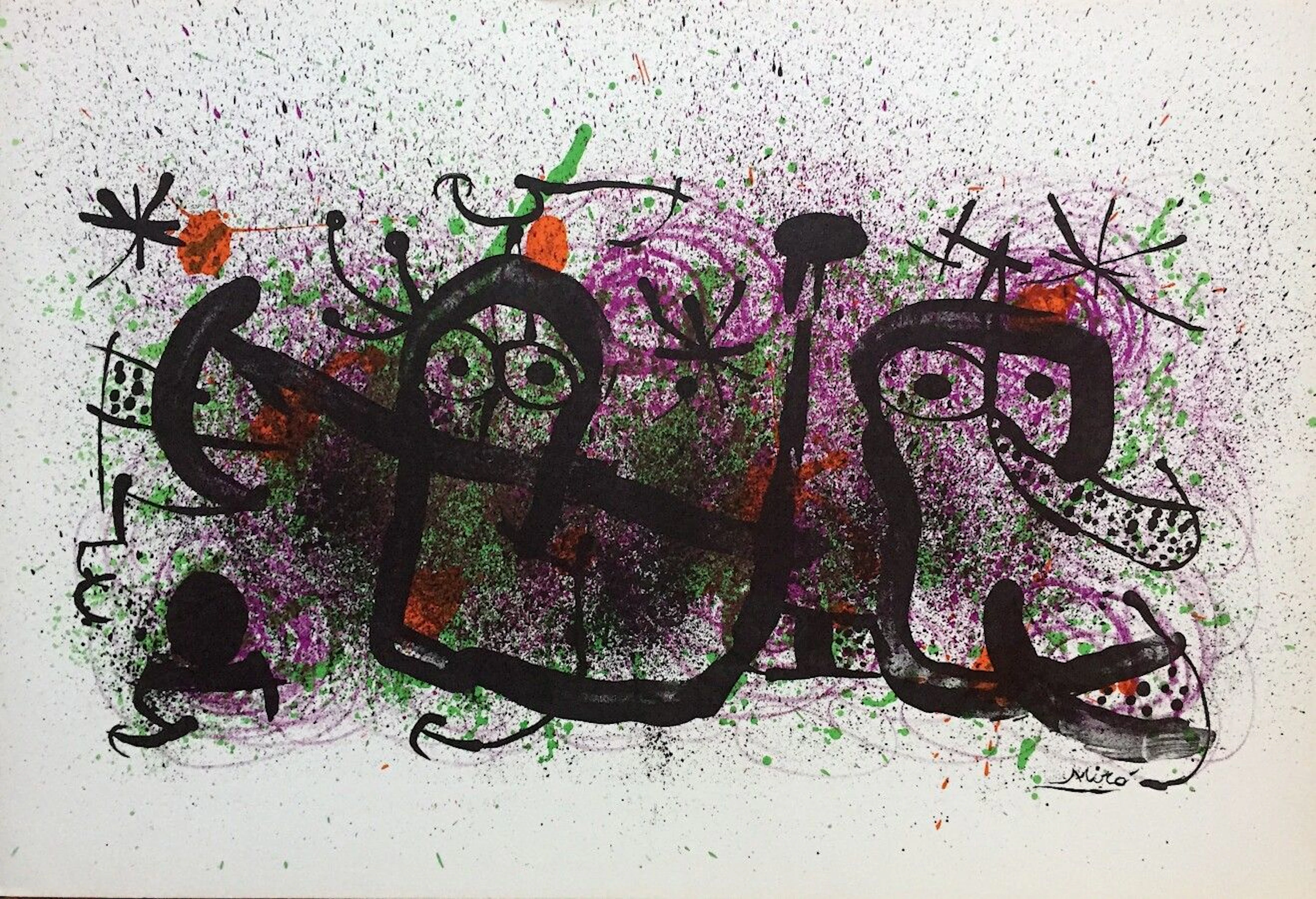 MIRO Joan Lithogaphie originale 1974 signature... - Lot 331 - Eric Caudron
