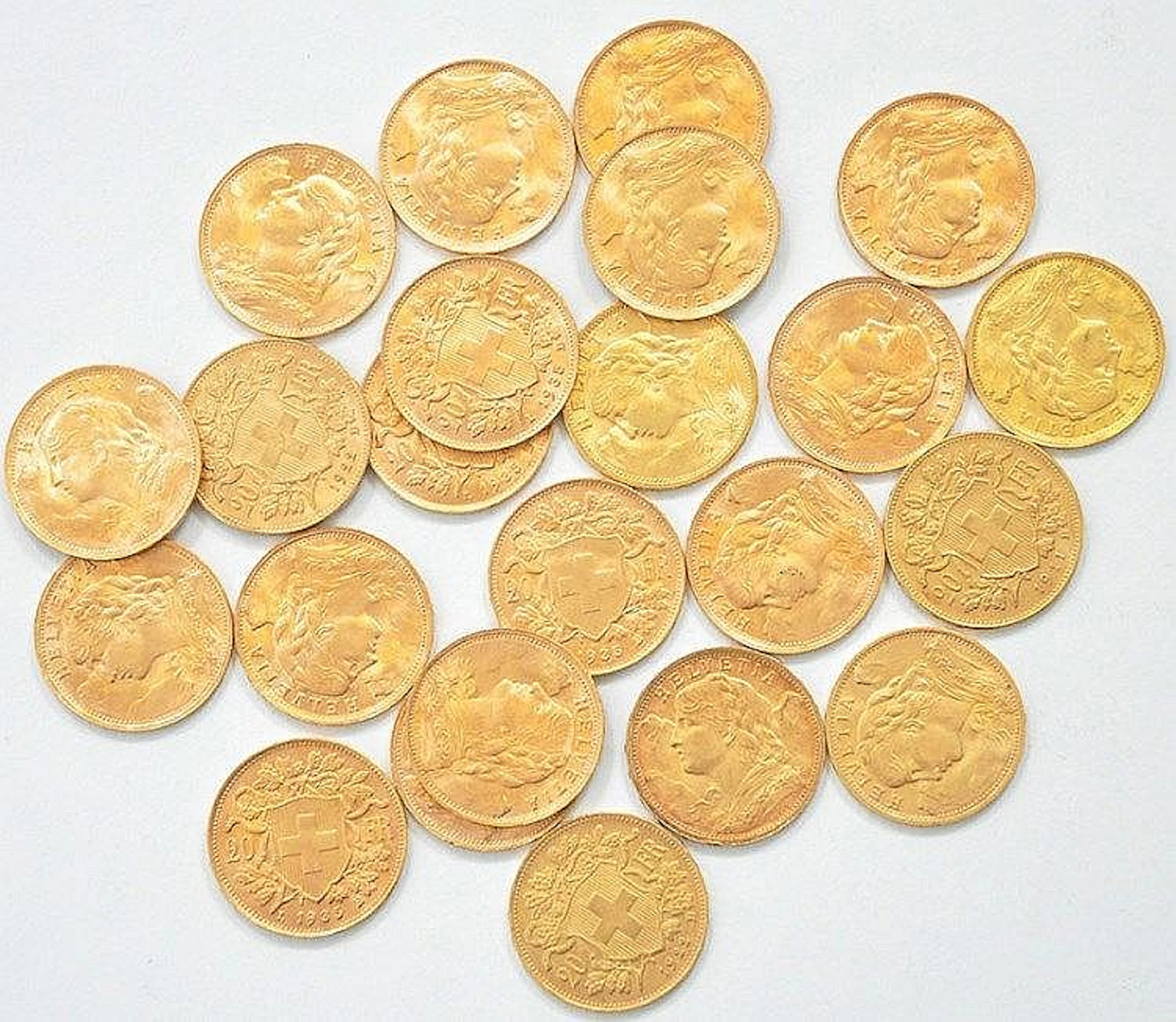 Suisse - 20 frs Or - HELVETIA - 23 pièces