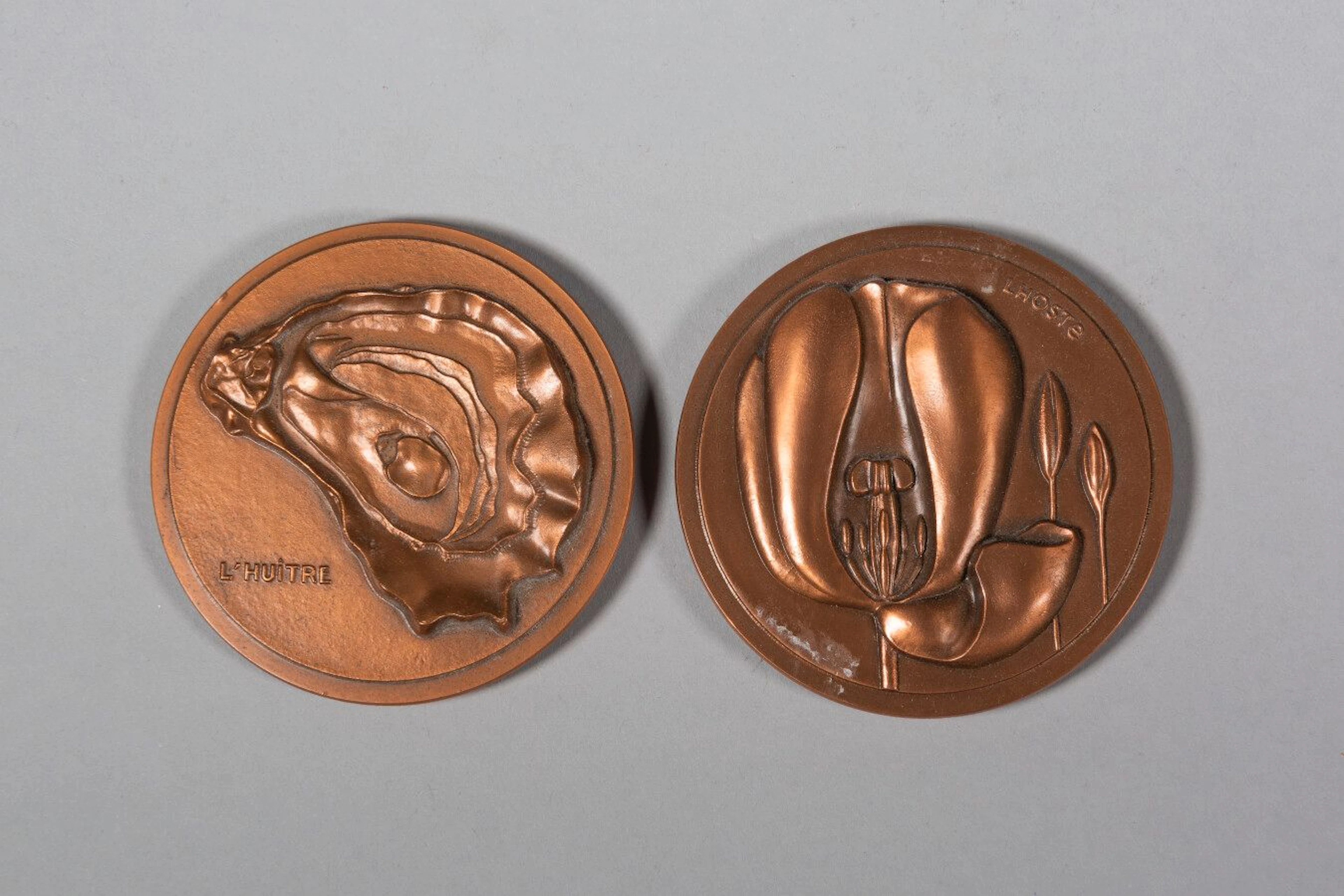 LOT DE DEUX MEDAILLE LHOSTE Huître Médaille... - Lot 4 - Eve