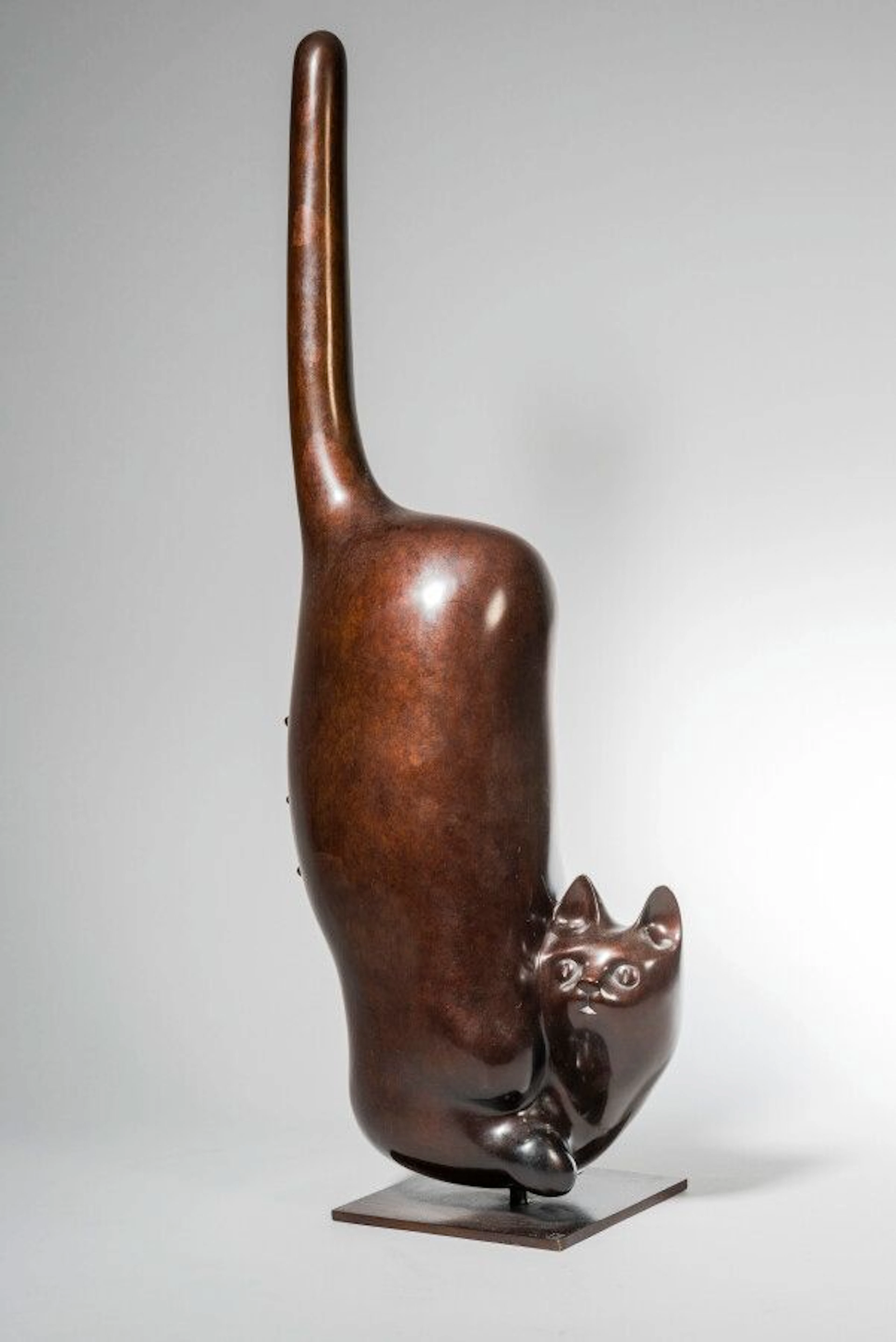 LHOSTE Chatte, queue droite Bronze à patine... - Lot 29 - Eve