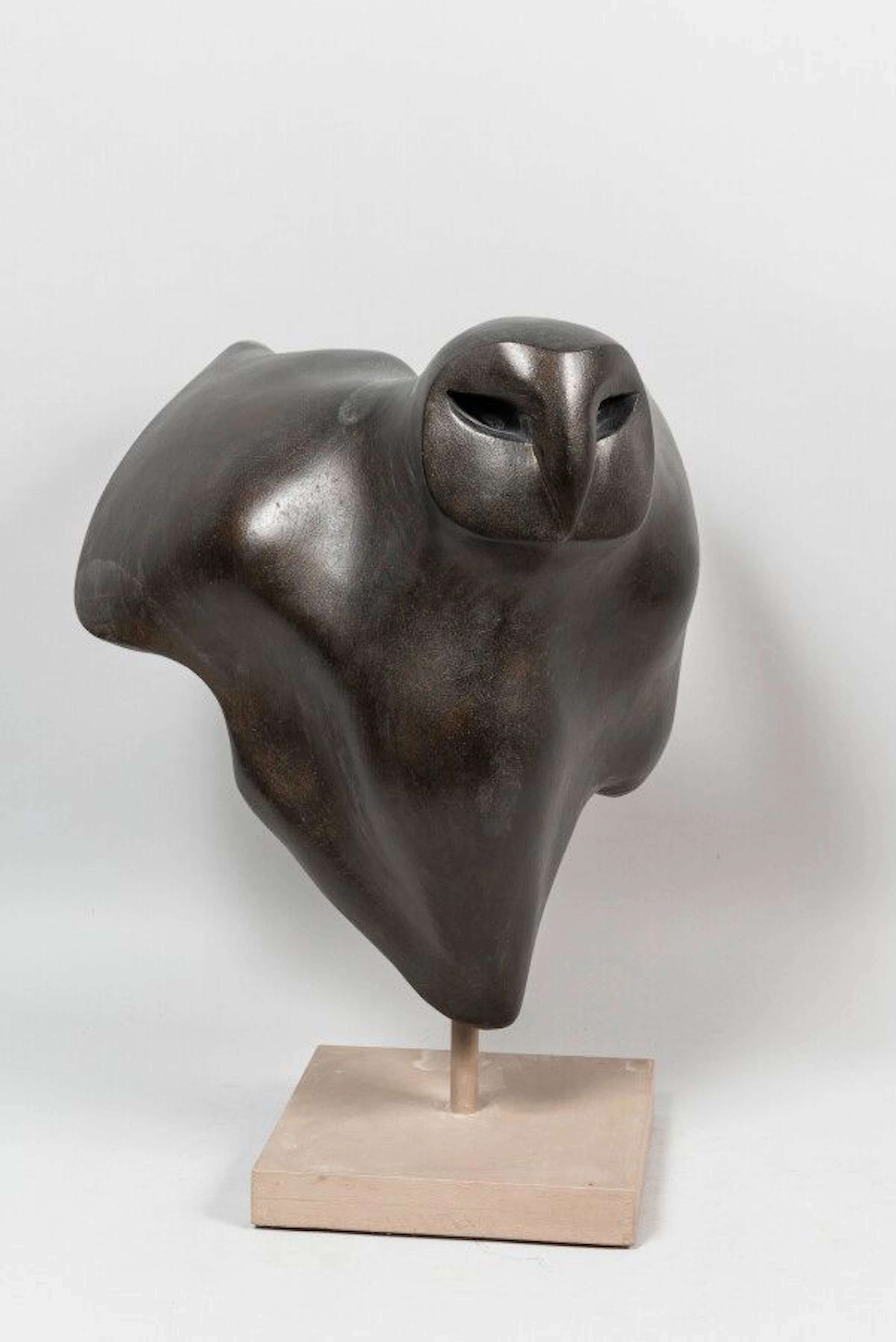 LHOSTE La grande chouette Plâtre patiné... - Lot 188 - Eve