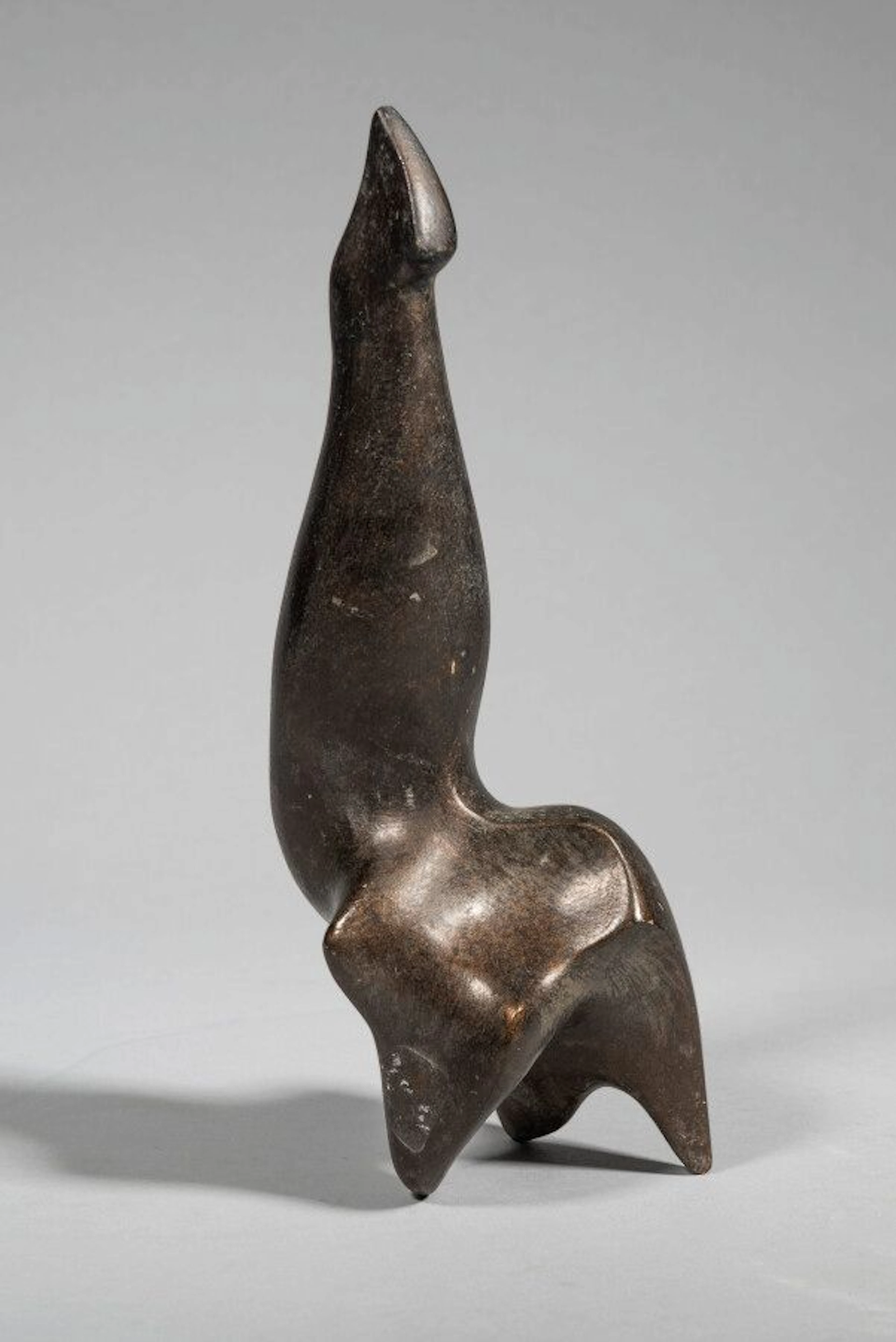 LHOSTE Petit coq Plâtre patiné Haut :... - Lot 203 - Eve
