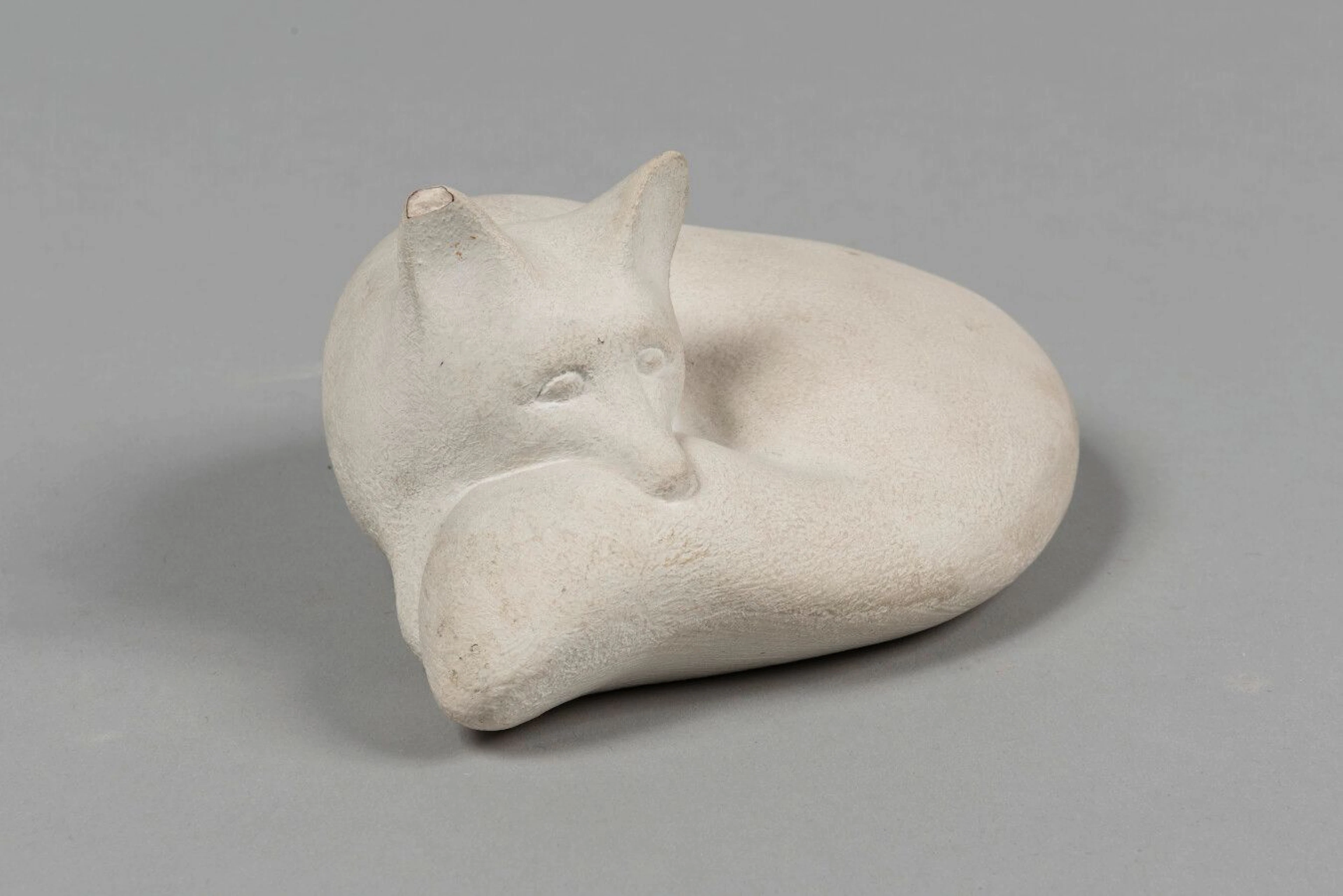 LHOSTE Petit renard Plâtre Haut : 6,5... - Lot 364 - Eve