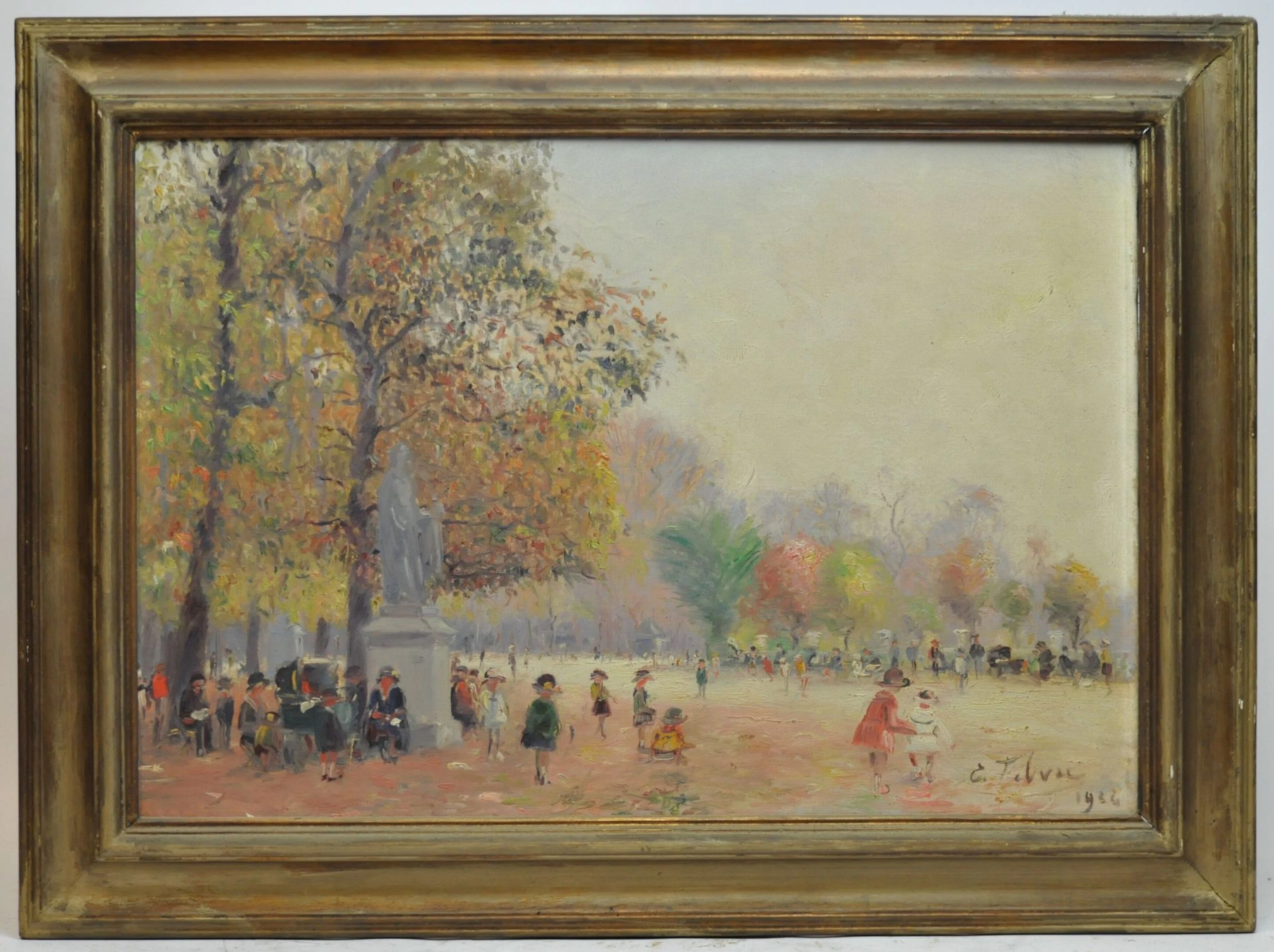 Edouard FEBVRE (1885-1967) Jardin du Luxembourg... - Lot 25 - Morand & Morand