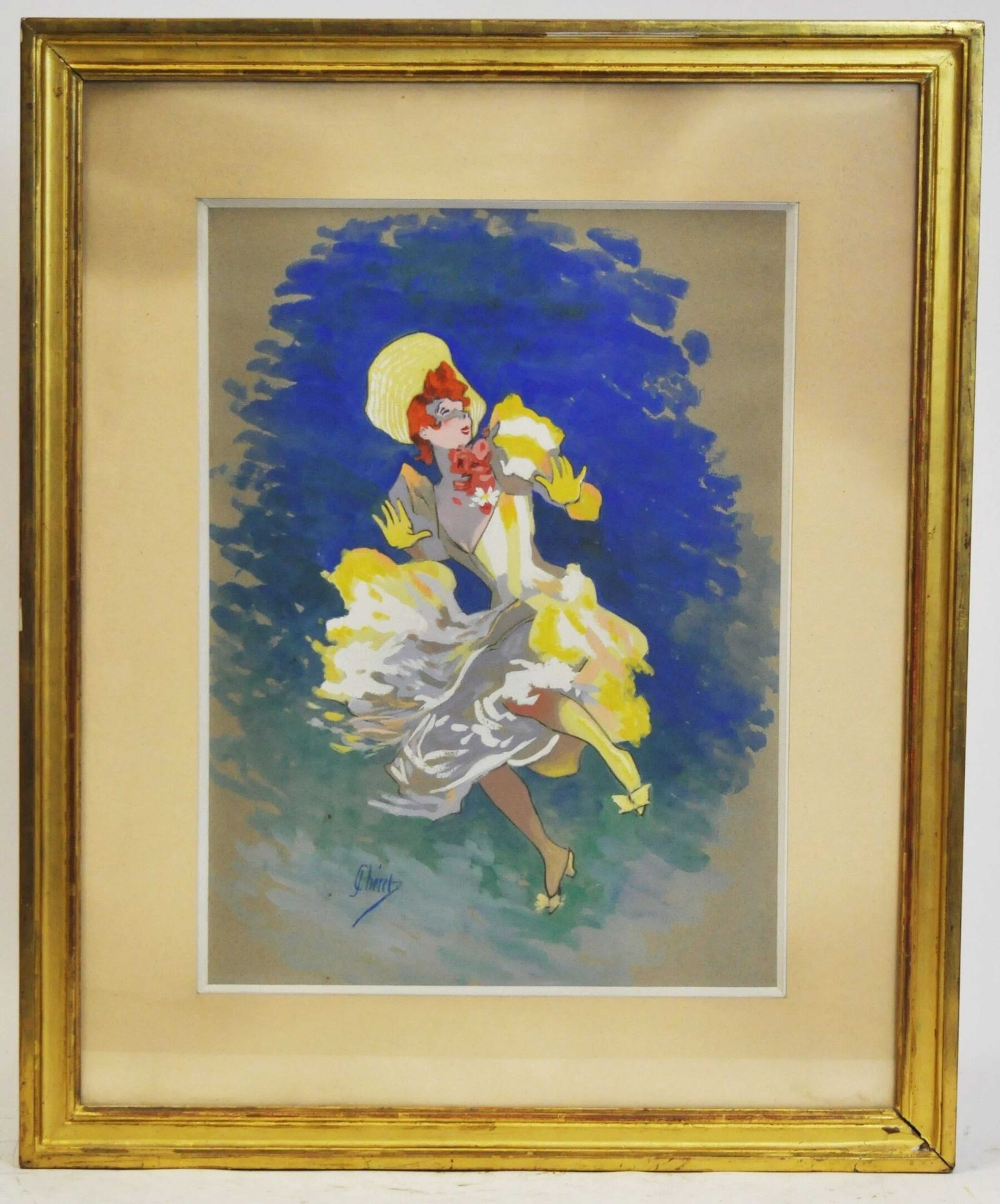 Jules CHERET (1836-1932) Femme à la robe... - Lot 31 - Morand & Morand