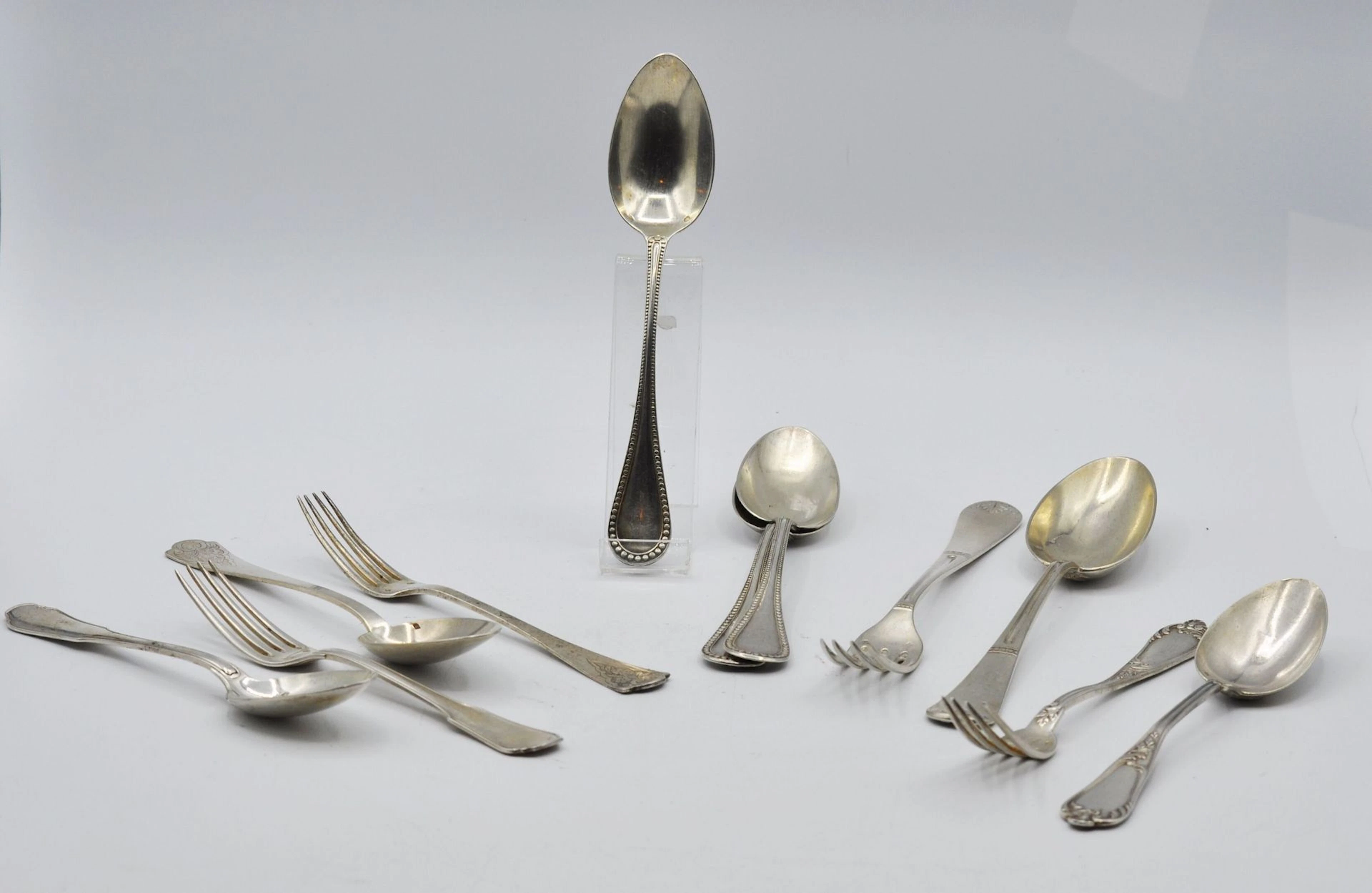 Lot de 4 couverts en argent 950 millièmes... - Lot 75 - Morand & Morand