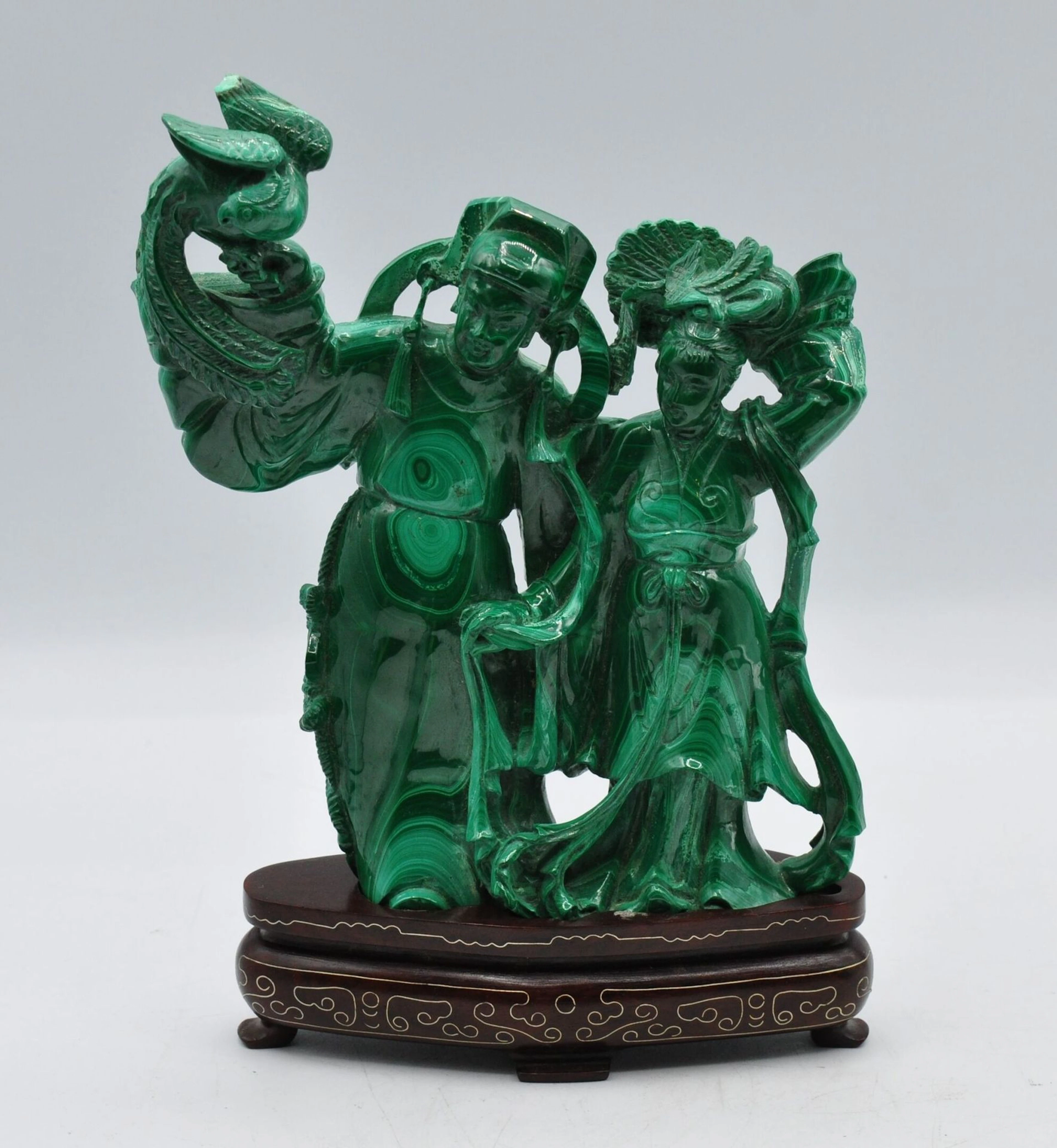 CHINE : Sculpture en malachite représentant... - Lot 141 - Morand & Morand