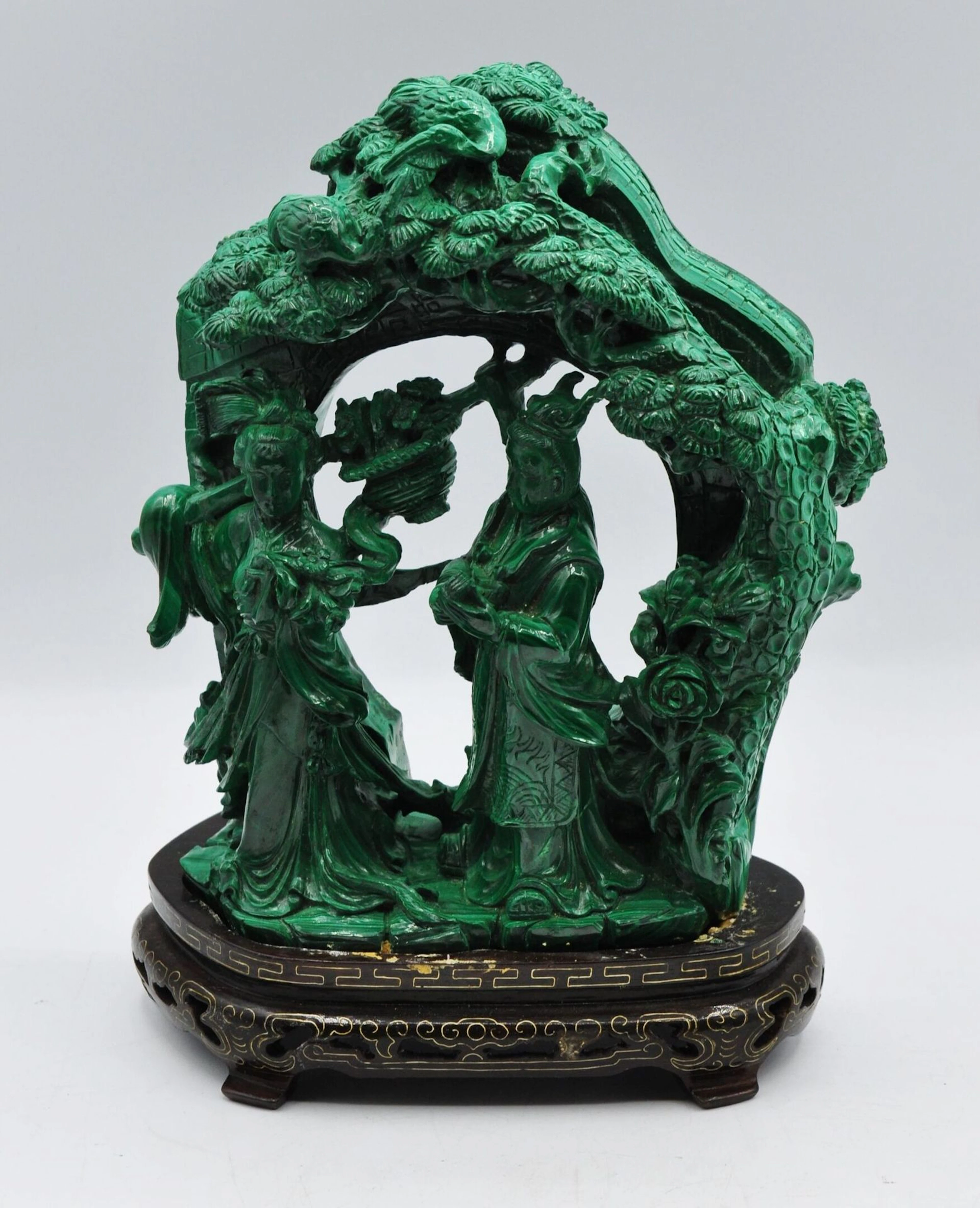 CHINE : Groupe en malachite représentant... - Lot 153 - Morand & Morand