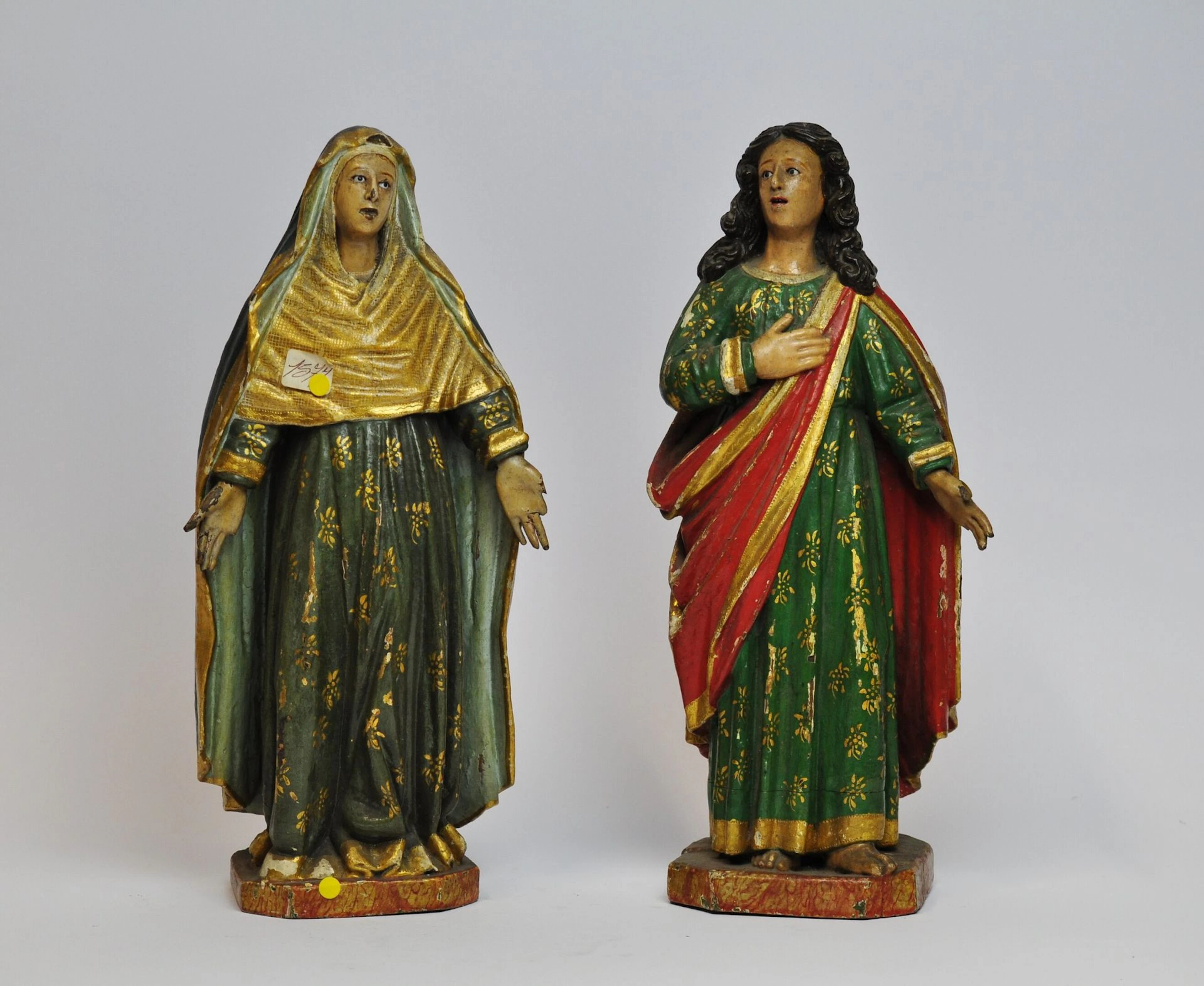 Vierge et saint Jean de Calvaire en bois... - Lot 231 - Morand & Morand