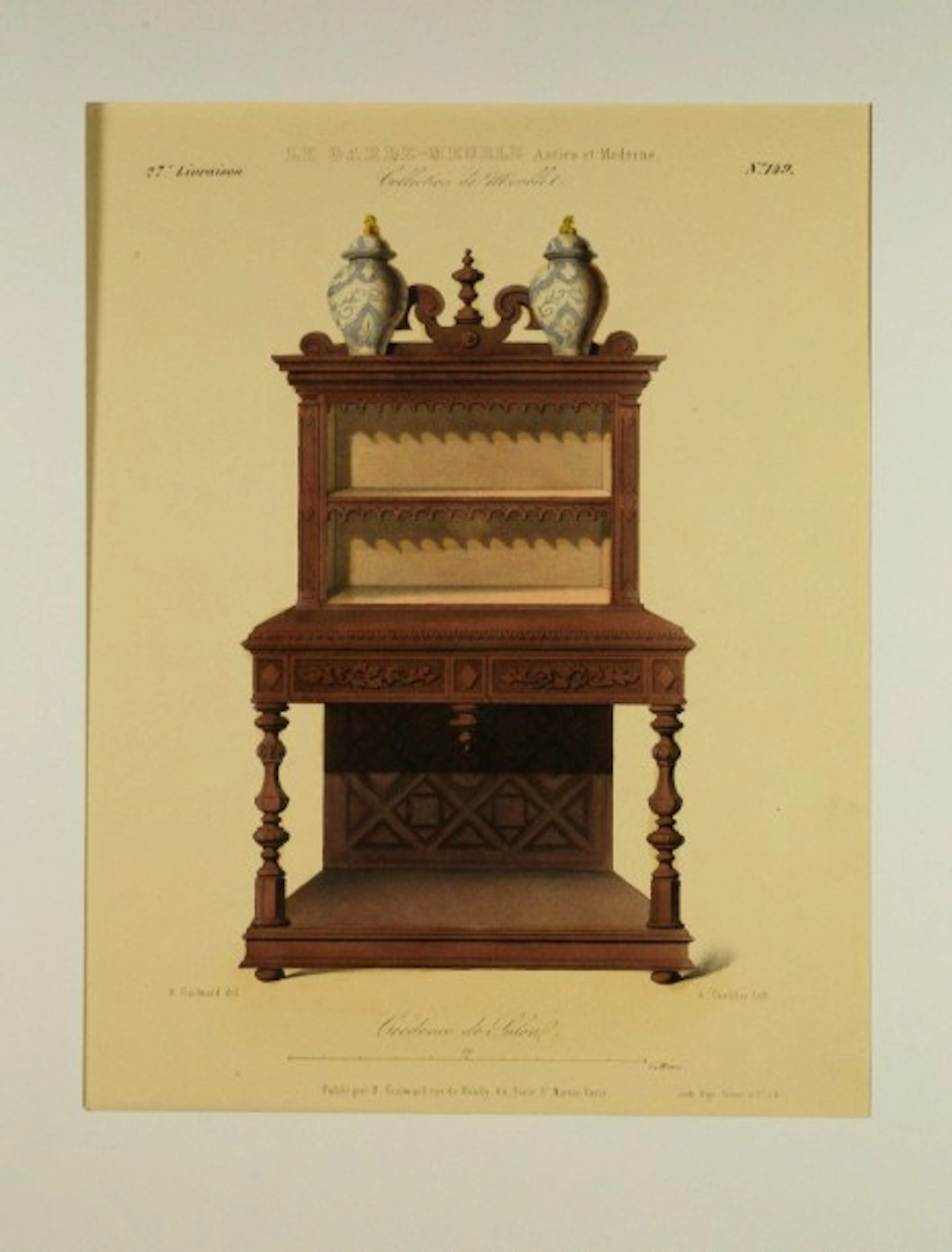 5 Gravures en couleurs ou rehaussées