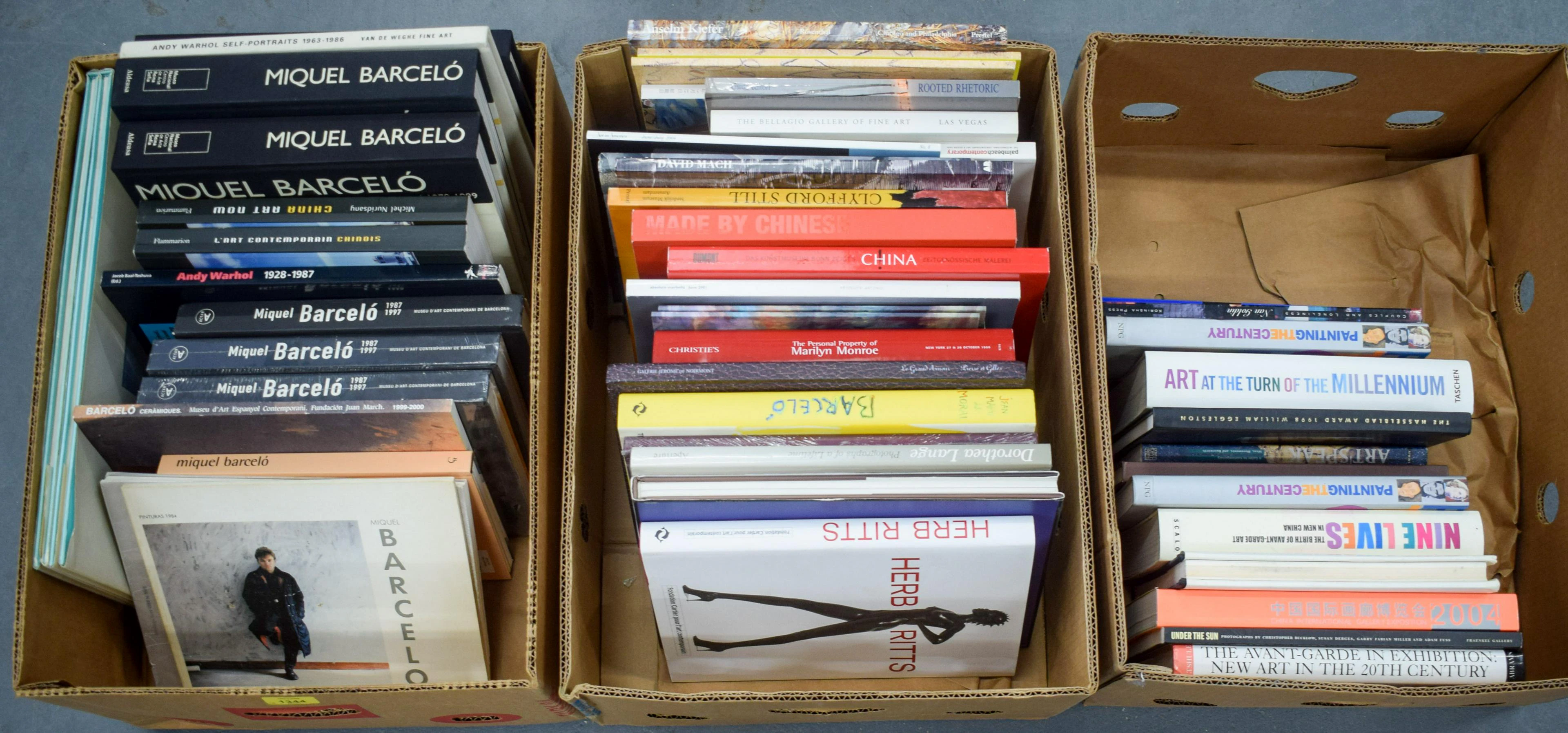 THREE BOXES OF POP ART & PHOTOGRAPHY BOOKS including