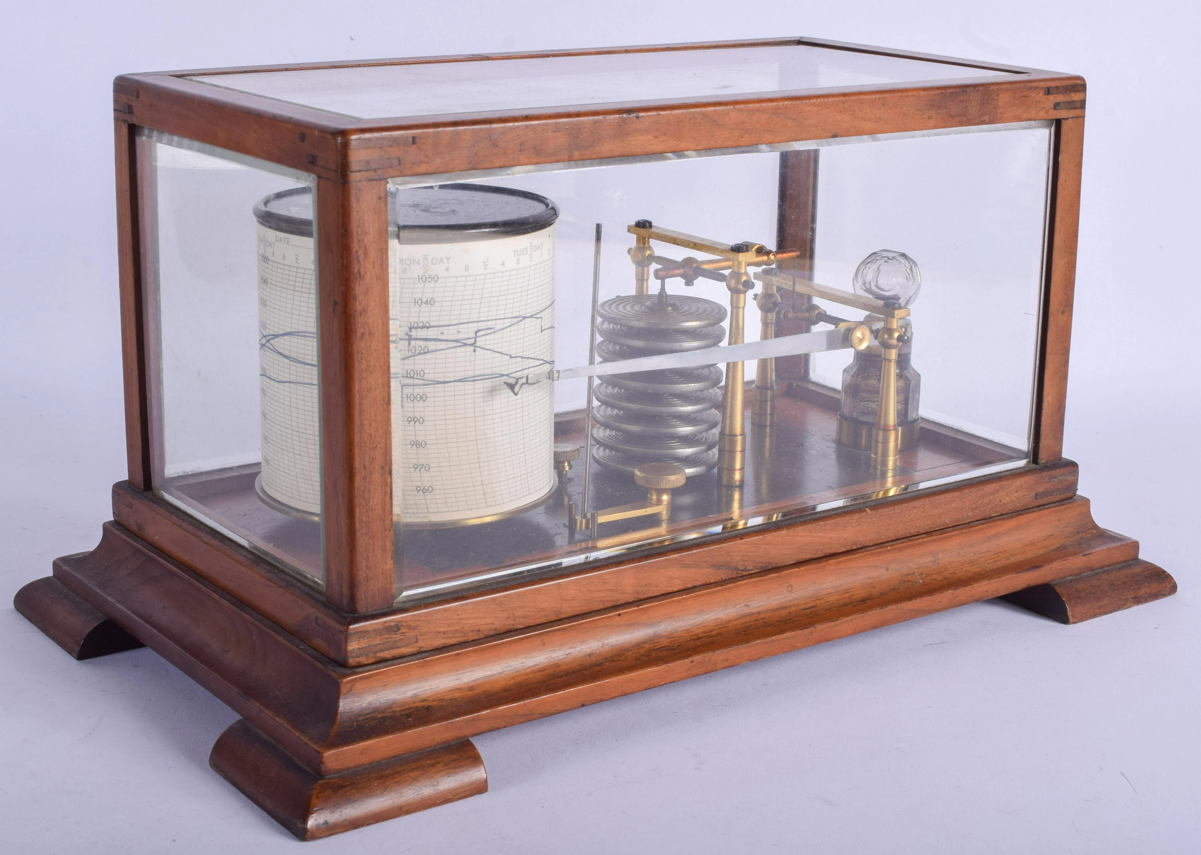 AN ANTIQUE BAROGRAPH. 32 cm x 20 cm.
