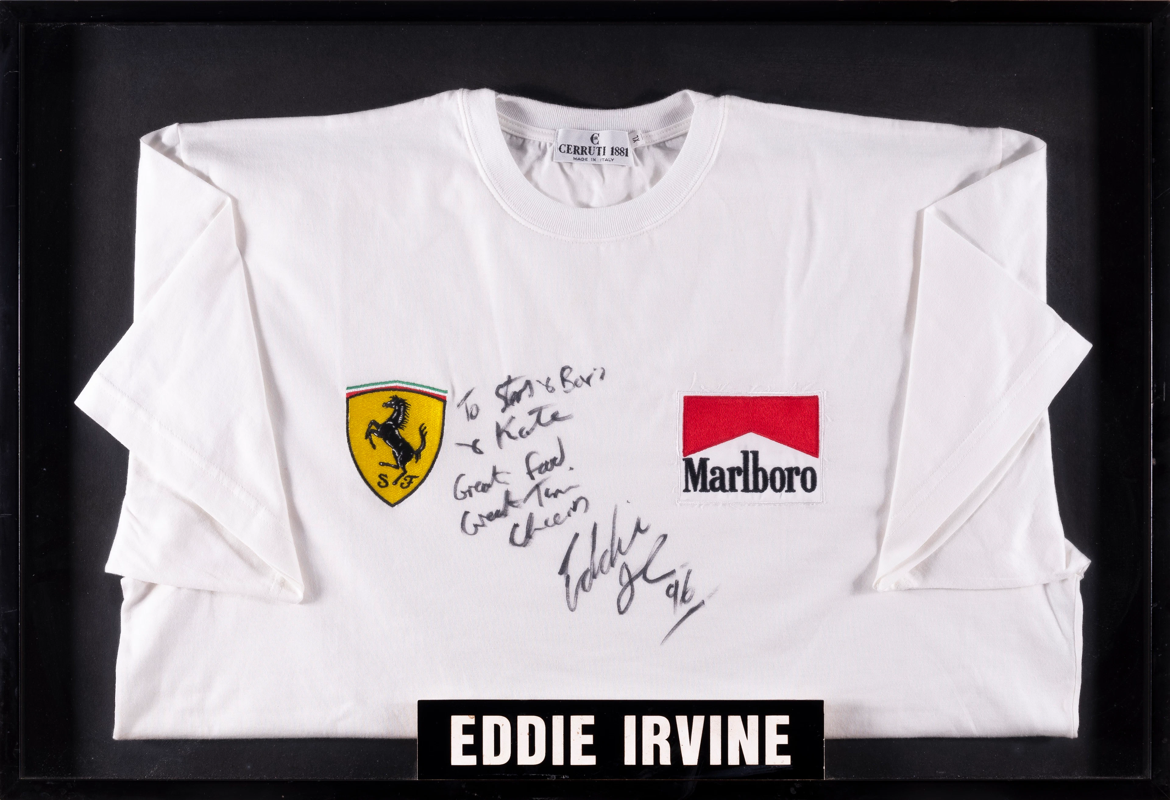 Eddie IRVINE T-shirt Ferrari - Cerruti 1881