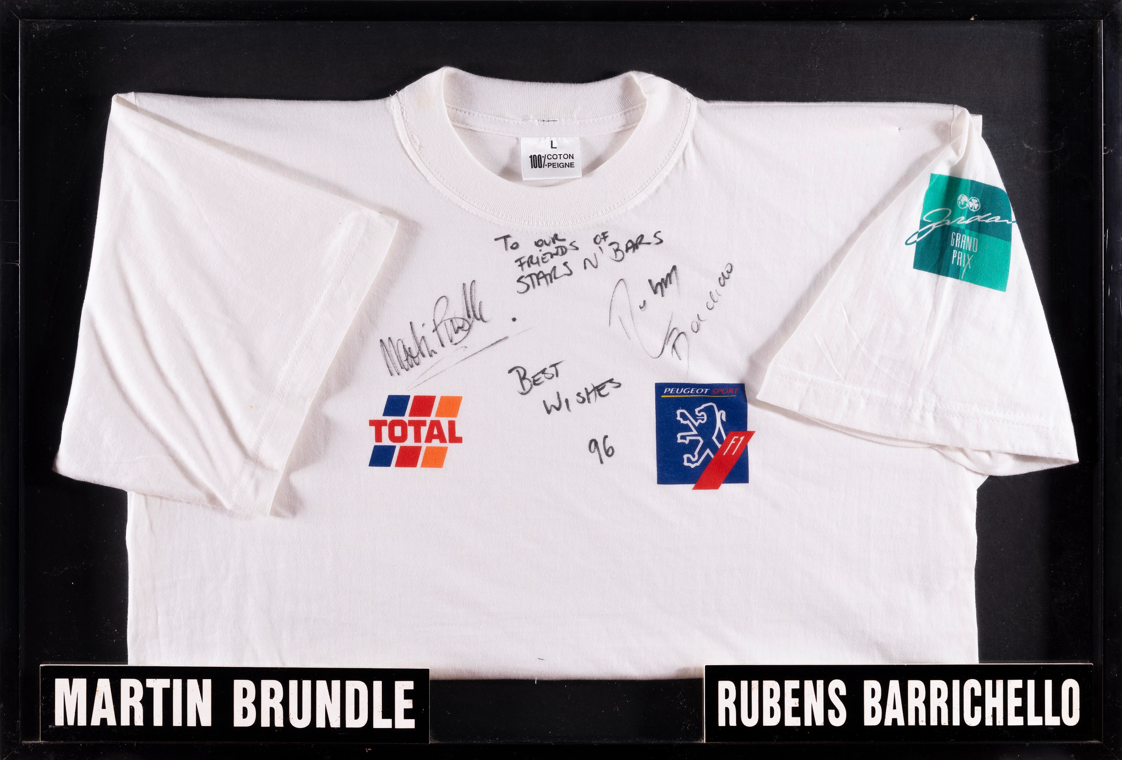 Martin BRUNDLE et Rubens BARRICHELLO T-Shirt Peugeot F1