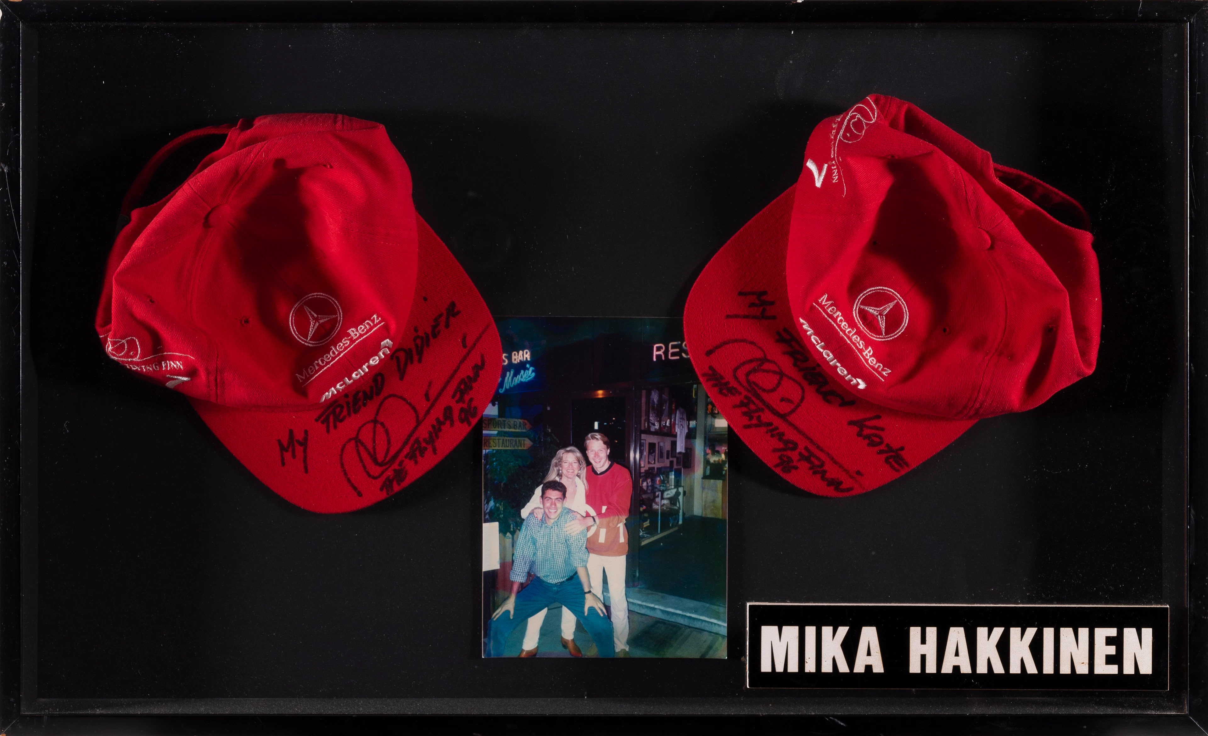 Mika HAKKINEN Deux casquettes Mercedes-Benz - McLaren