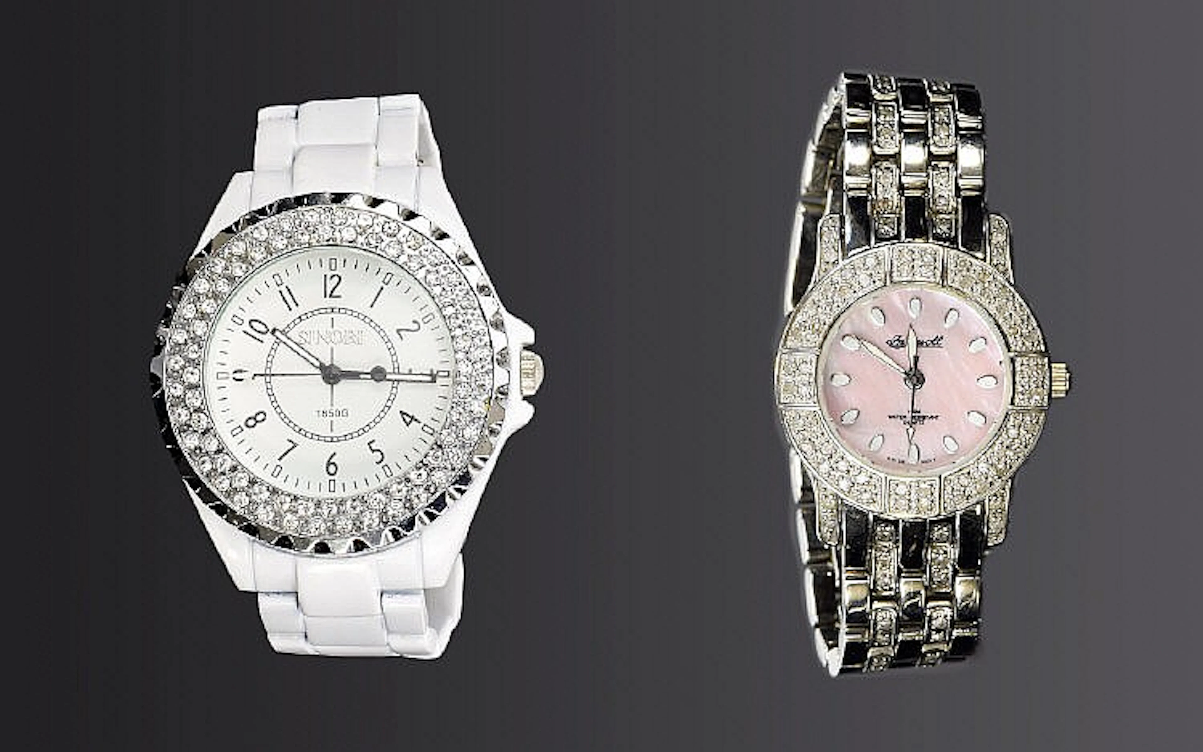 Sinobi - Ladies Fashion Style Quartz White Ceramic and Steel Bracelet Watch