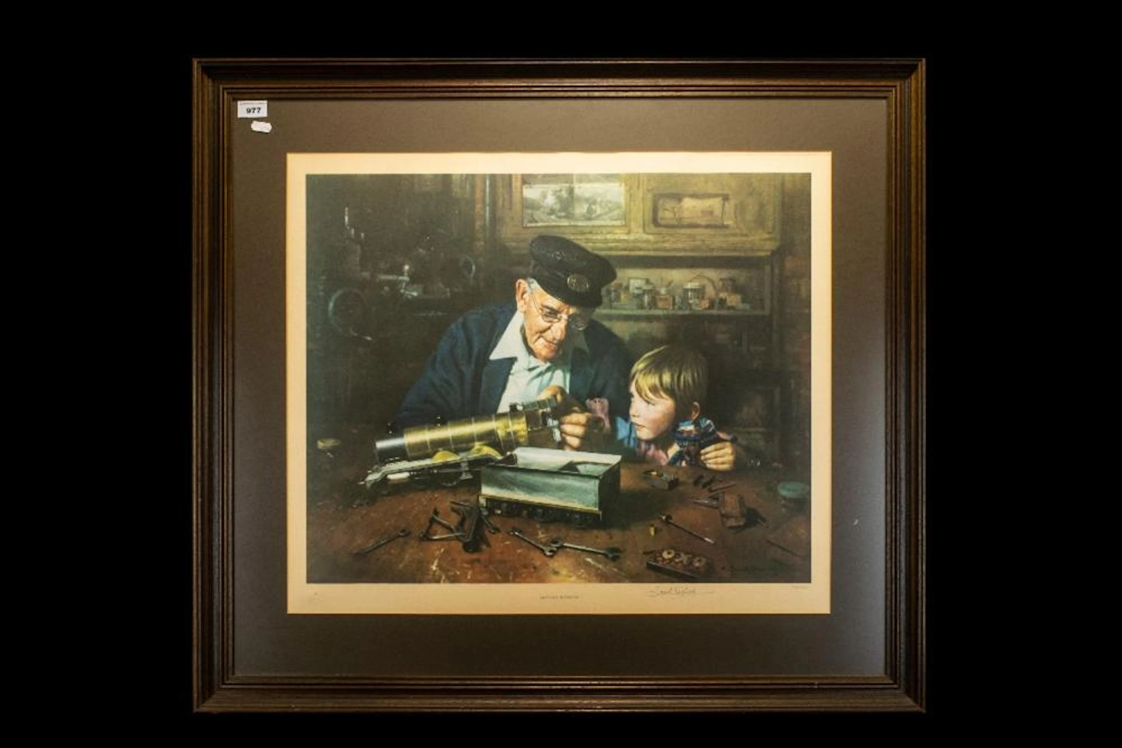 David Shepherd Limited Edition Framed Print 'Grandpa's Workshop' 781/850 Em
