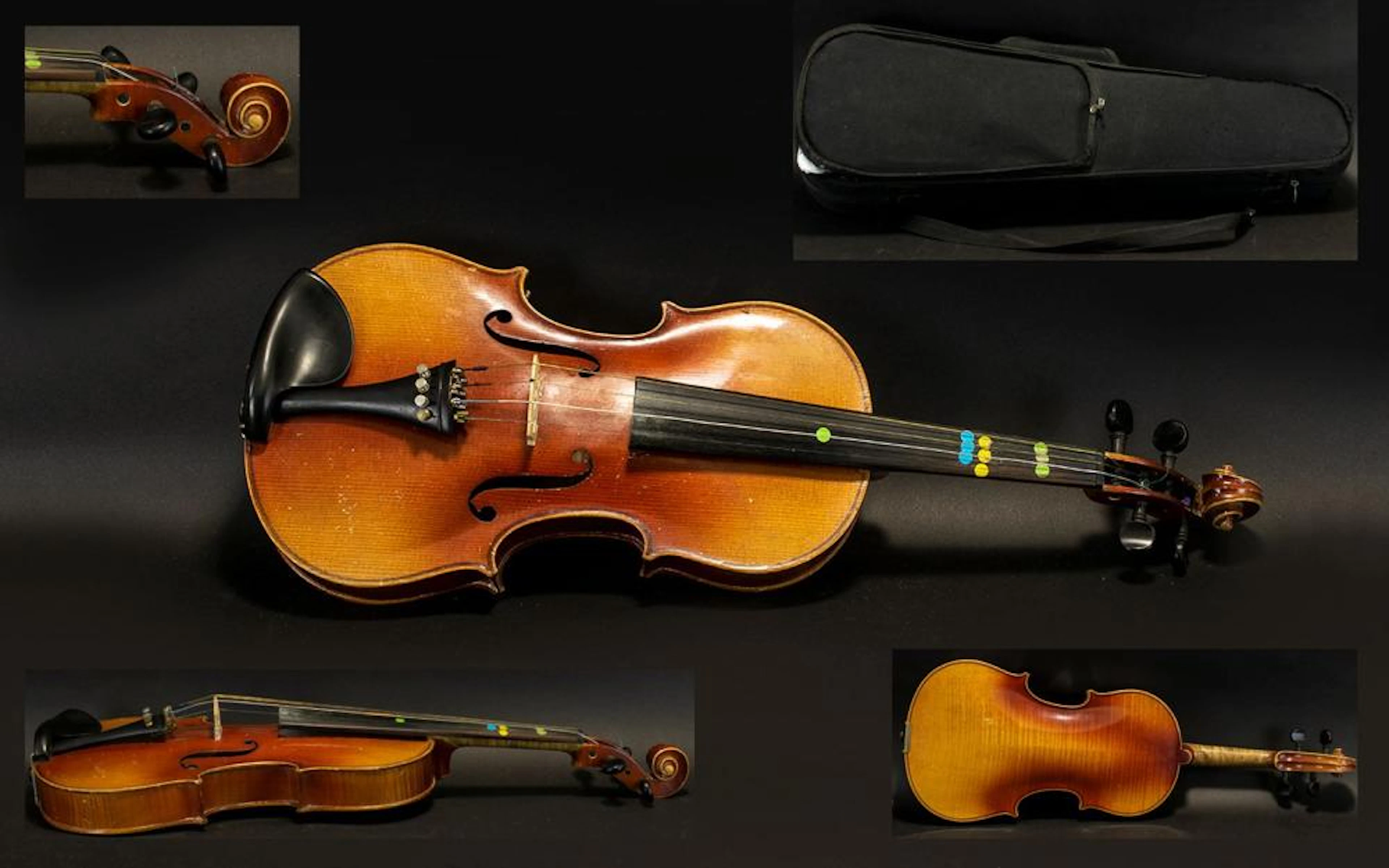 Early 20th Century Violin with modern poly-softcase. An early 20th Century