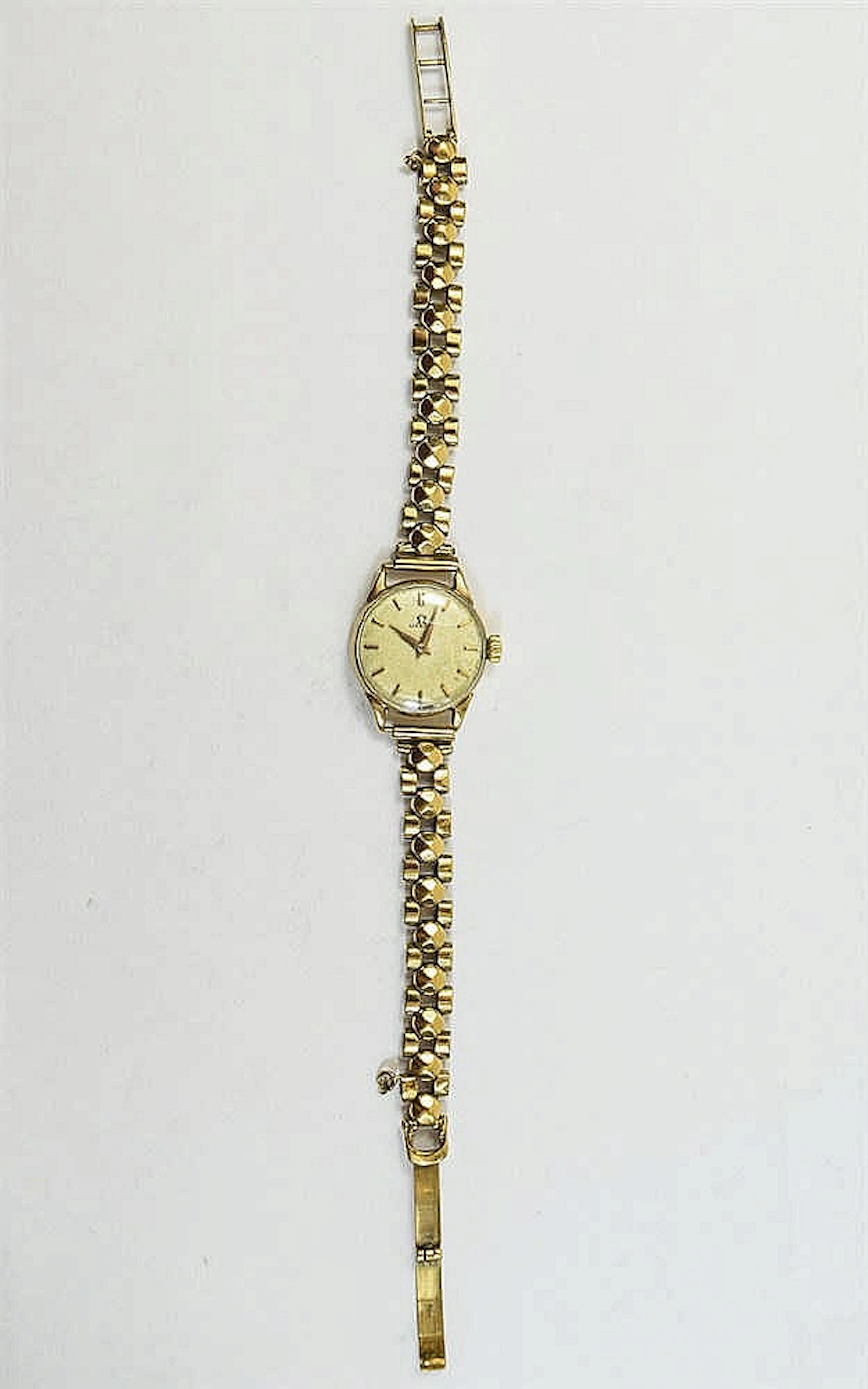 Omega - Ladies 9ct Gold Mechanical Wrist Watch wit
