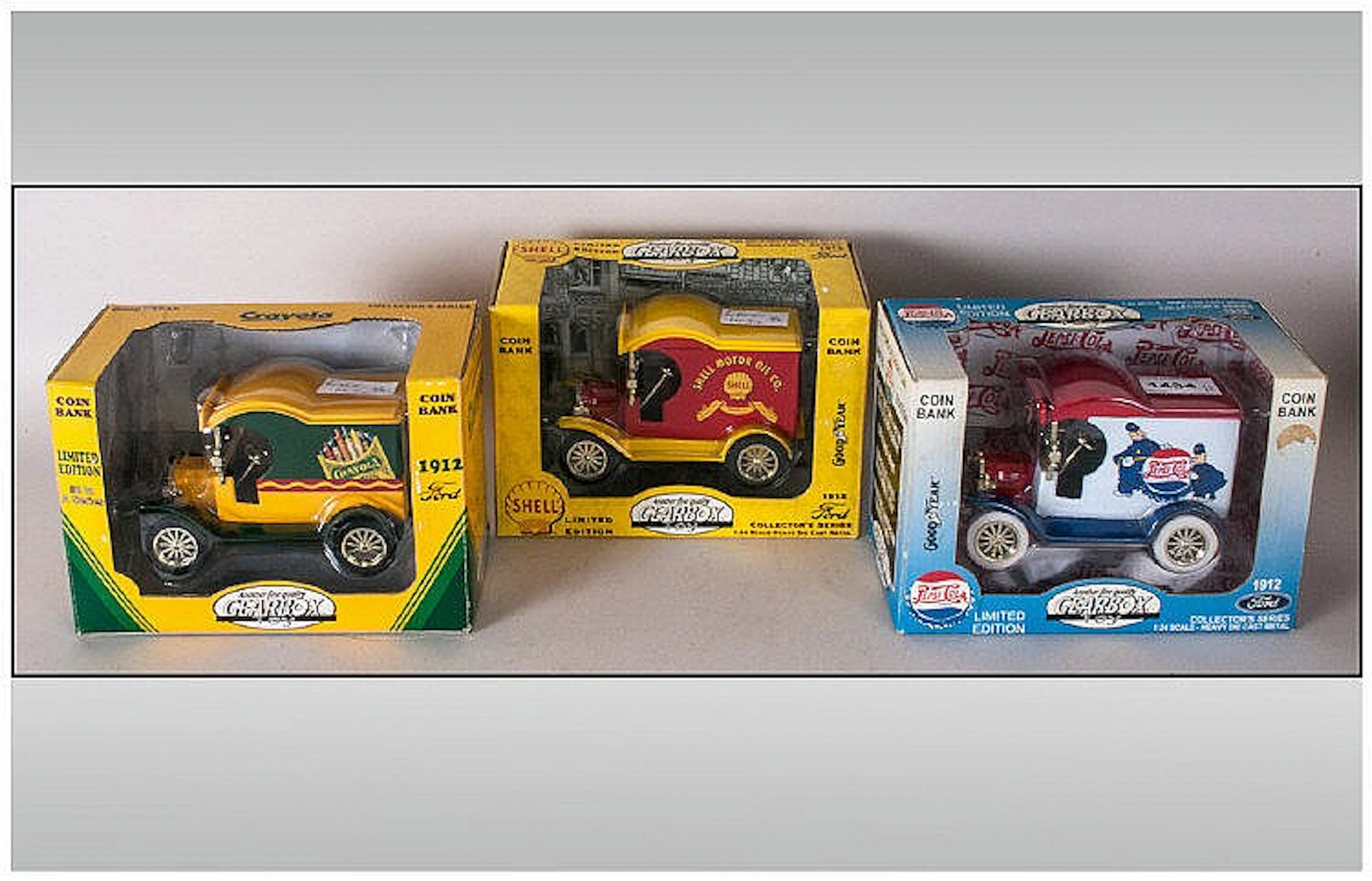 Three Limited Edition Diecast Models/Coin Banks. Gearbox Toys And Collectab
